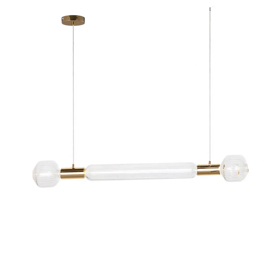 Solara Lampe à suspension en cristal cylindrique Cipher contemporaine