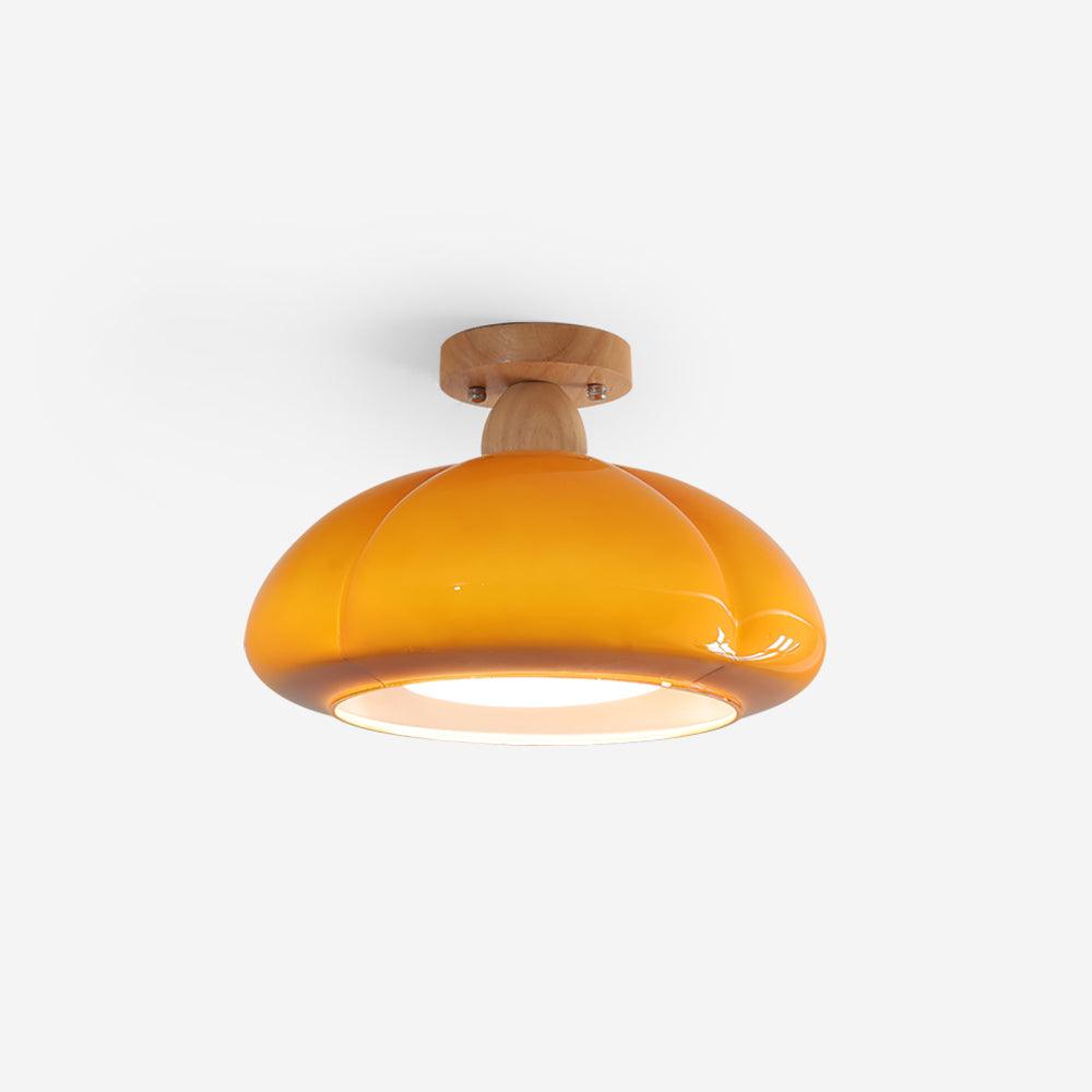 Ambrina Plafonnier Semi-Encastré Verre Ambre