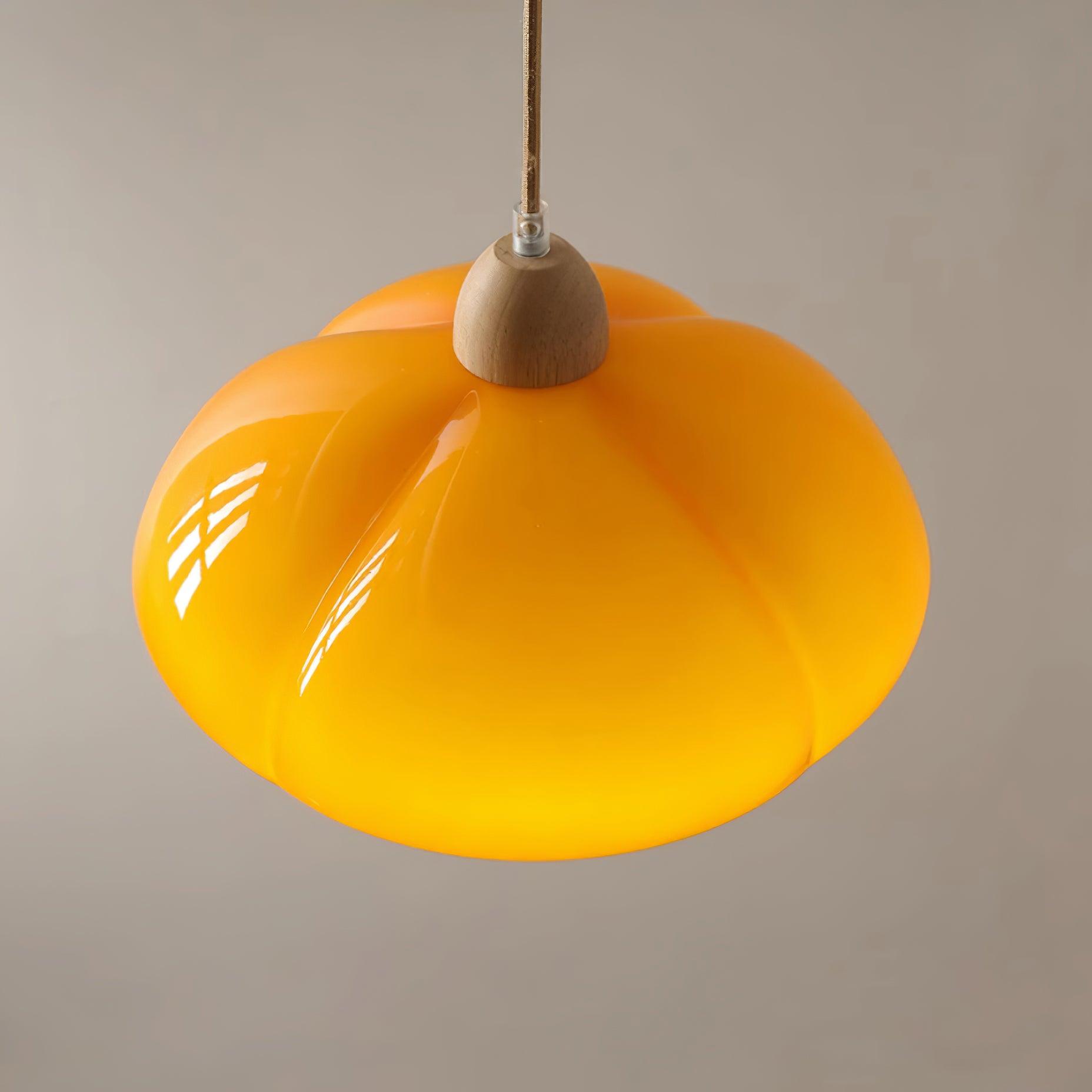 Suspension Arrondi Verre Ombre Bois Espiègle Moderne