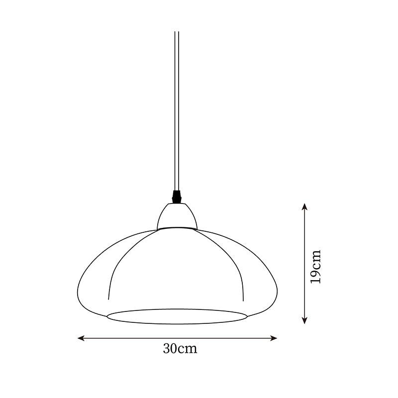 Suspension Arrondi Verre Ombre Bois Espiègle Moderne