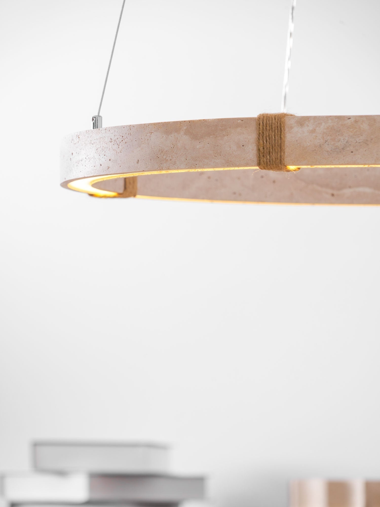 Alsilis Lustre Minimaliste en Travertin