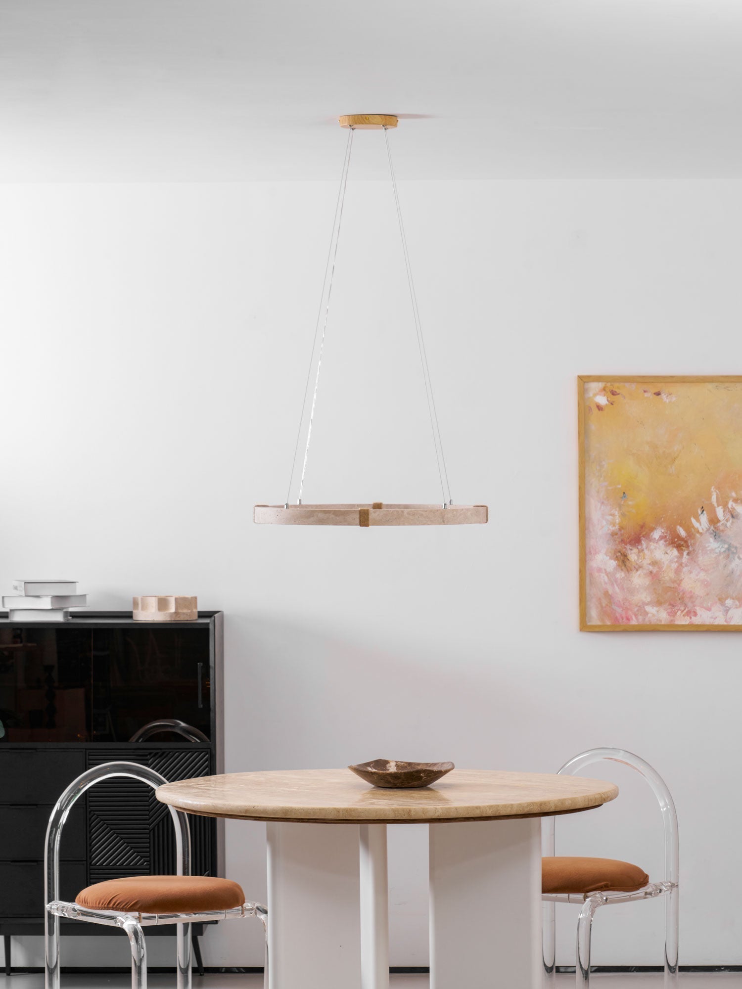 Alsilis Lustre Minimaliste en Travertin