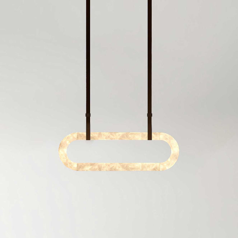 Vista Lustre Métal Albâtre Art Minimaliste Moderne