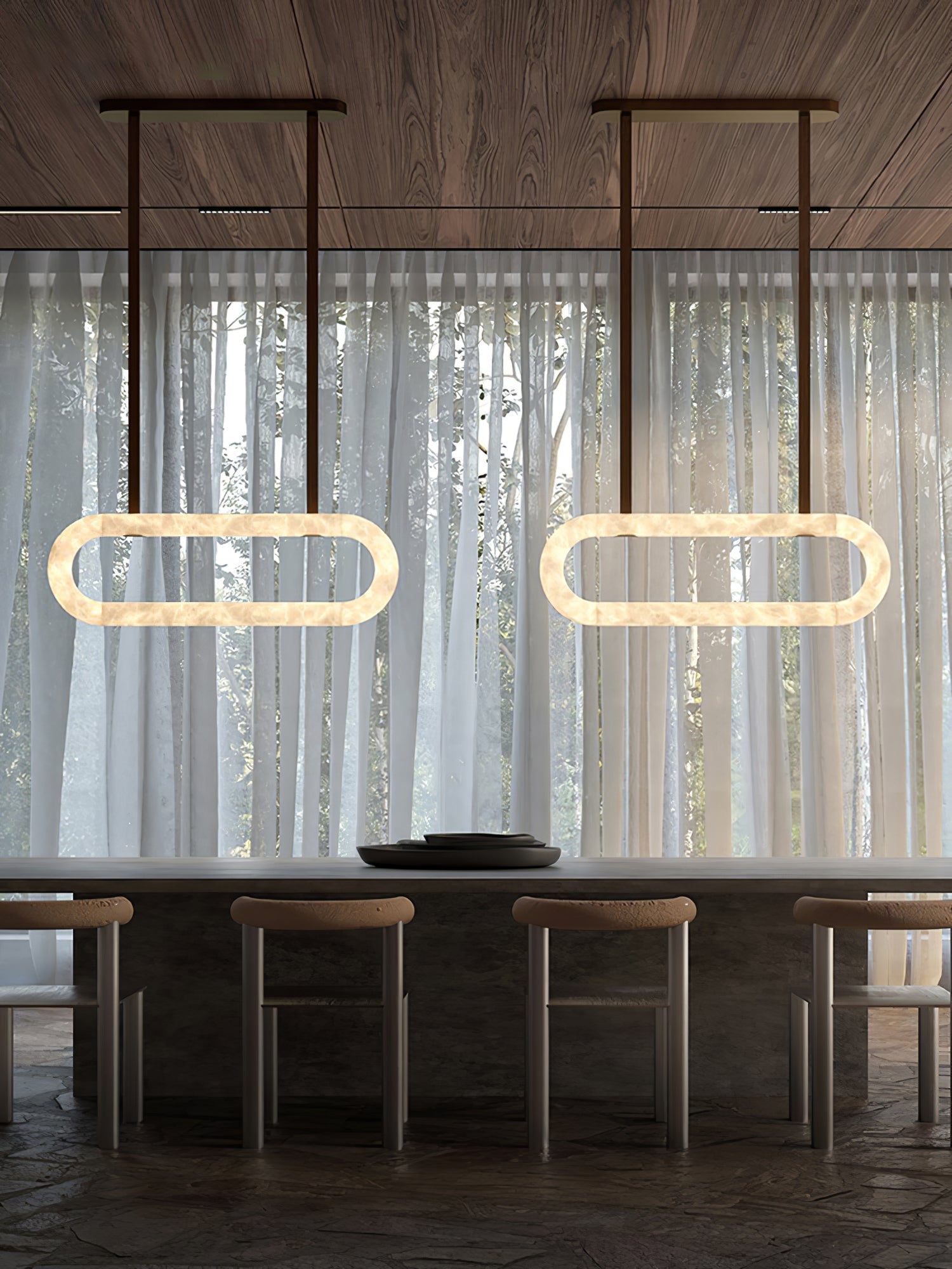 Nerina Albâtre Pendentif Lumière