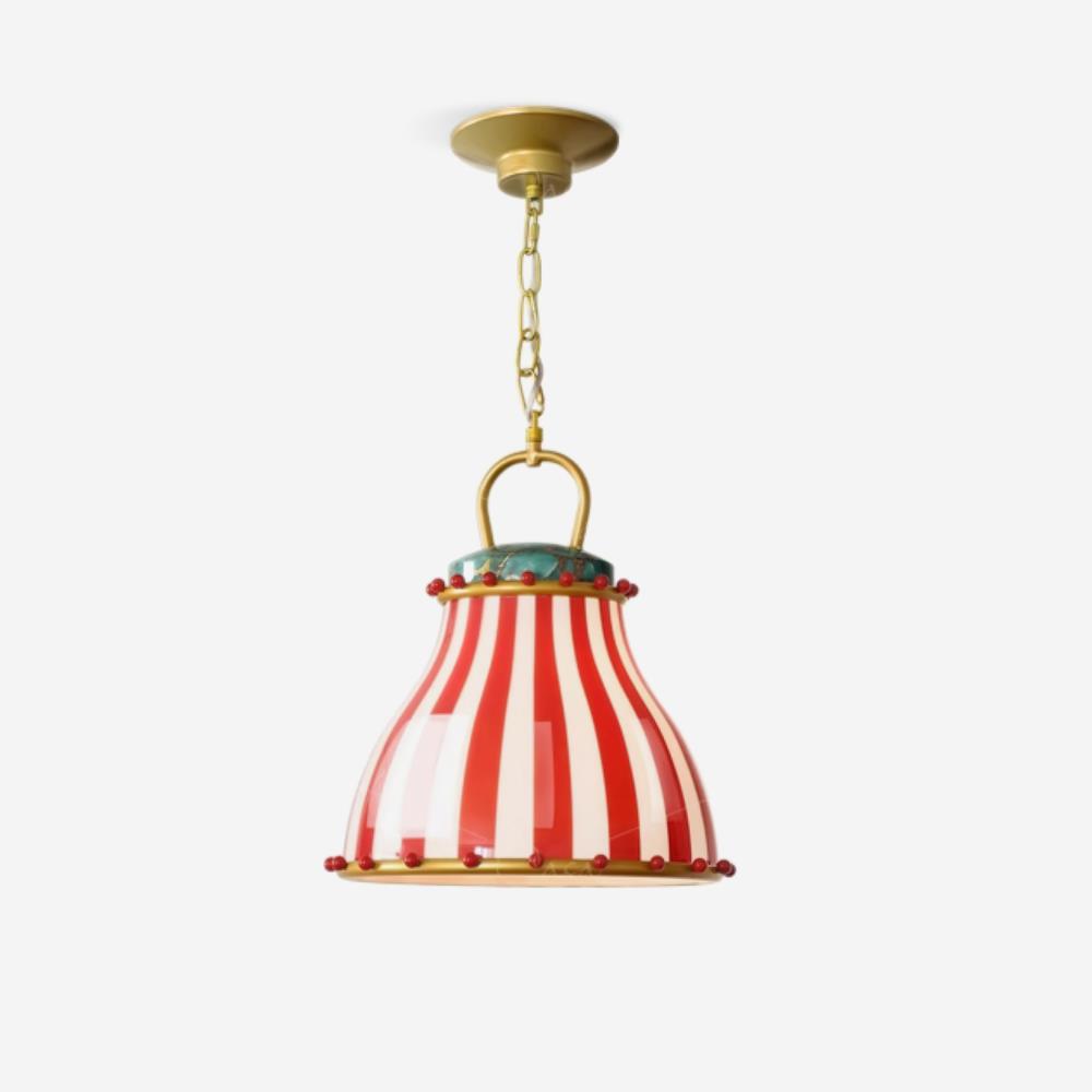 Flick Suspension en Verre Rayures Rouges et Blanches