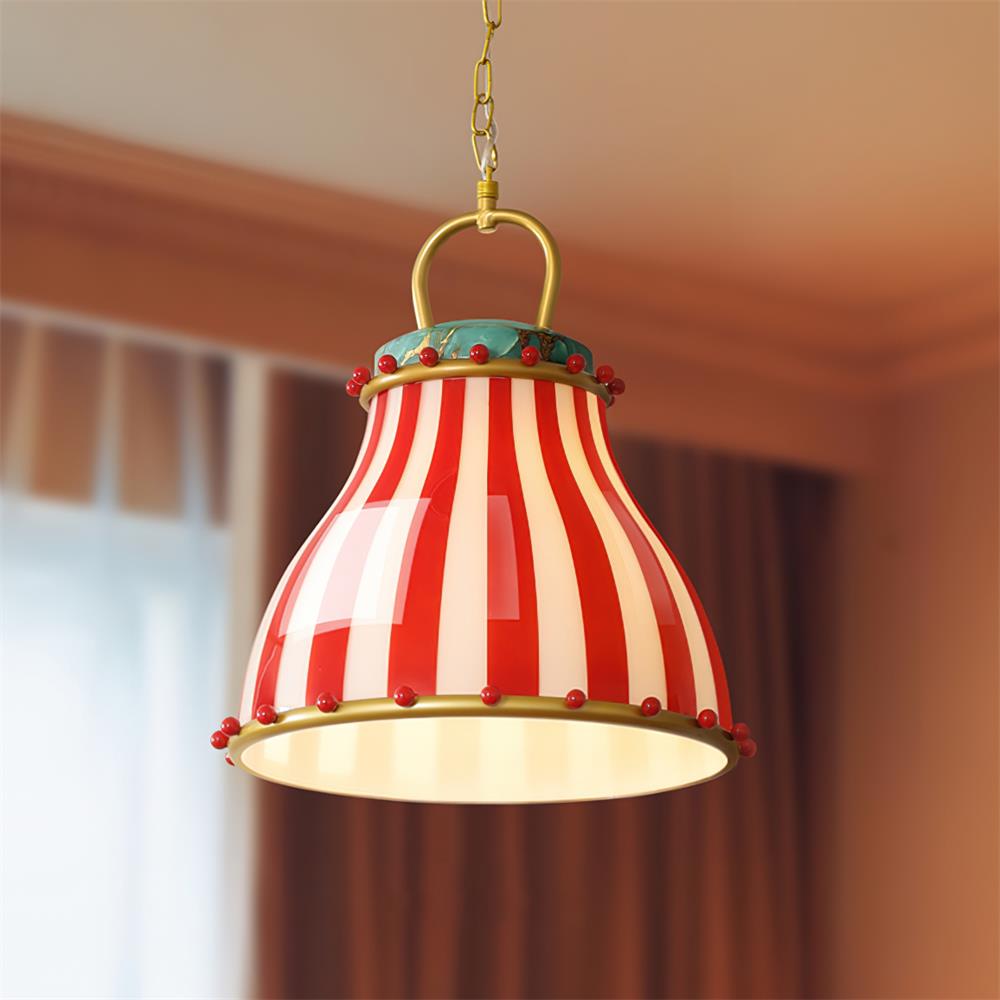 Flick Suspension en Verre Rayures Rouges et Blanches