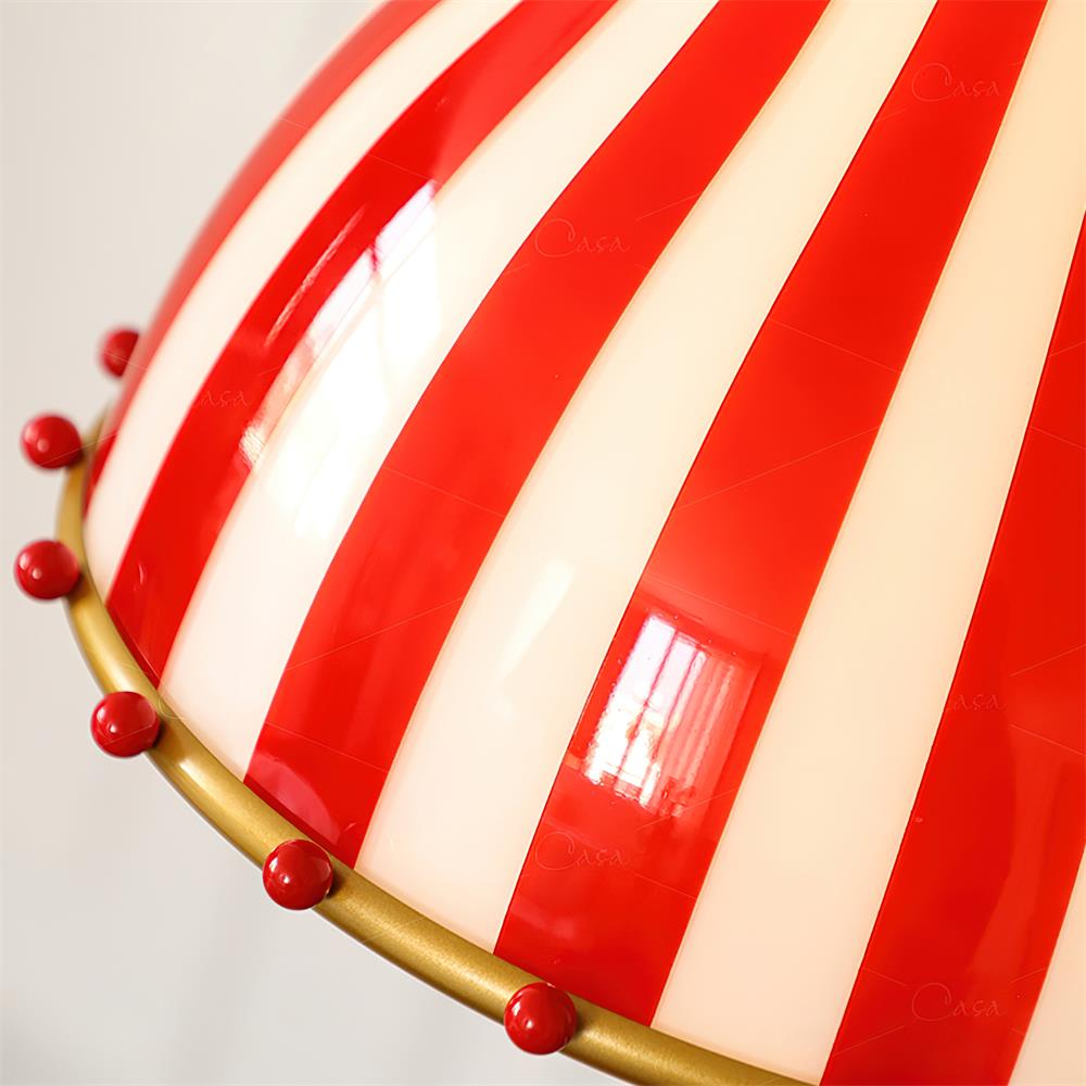 Flick Suspension en Verre Rayures Rouges et Blanches