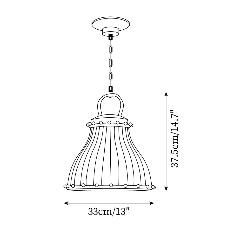 Flick Suspension en Verre Rayures Rouges et Blanches
