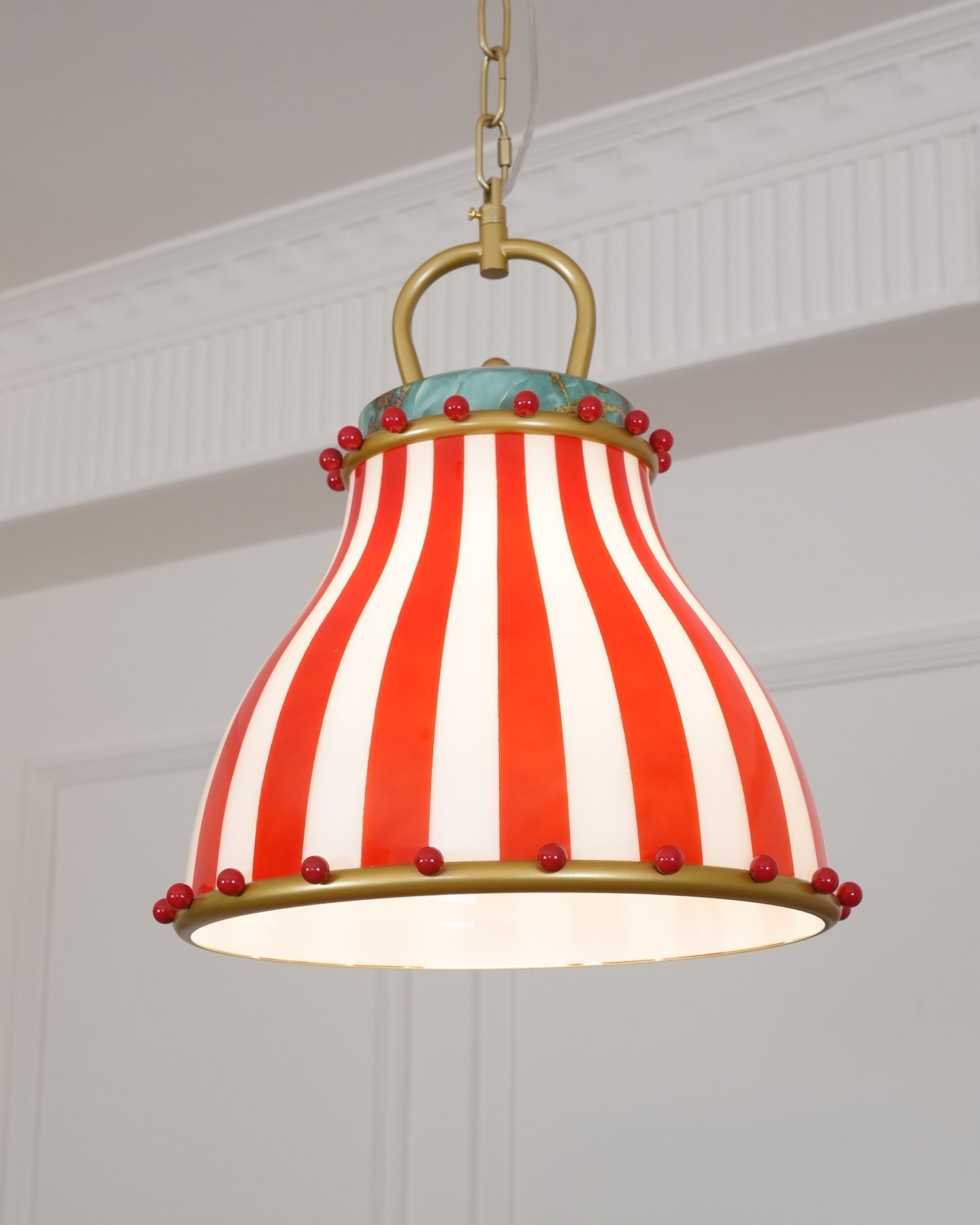 Flick Suspension en Verre Rayures Rouges et Blanches