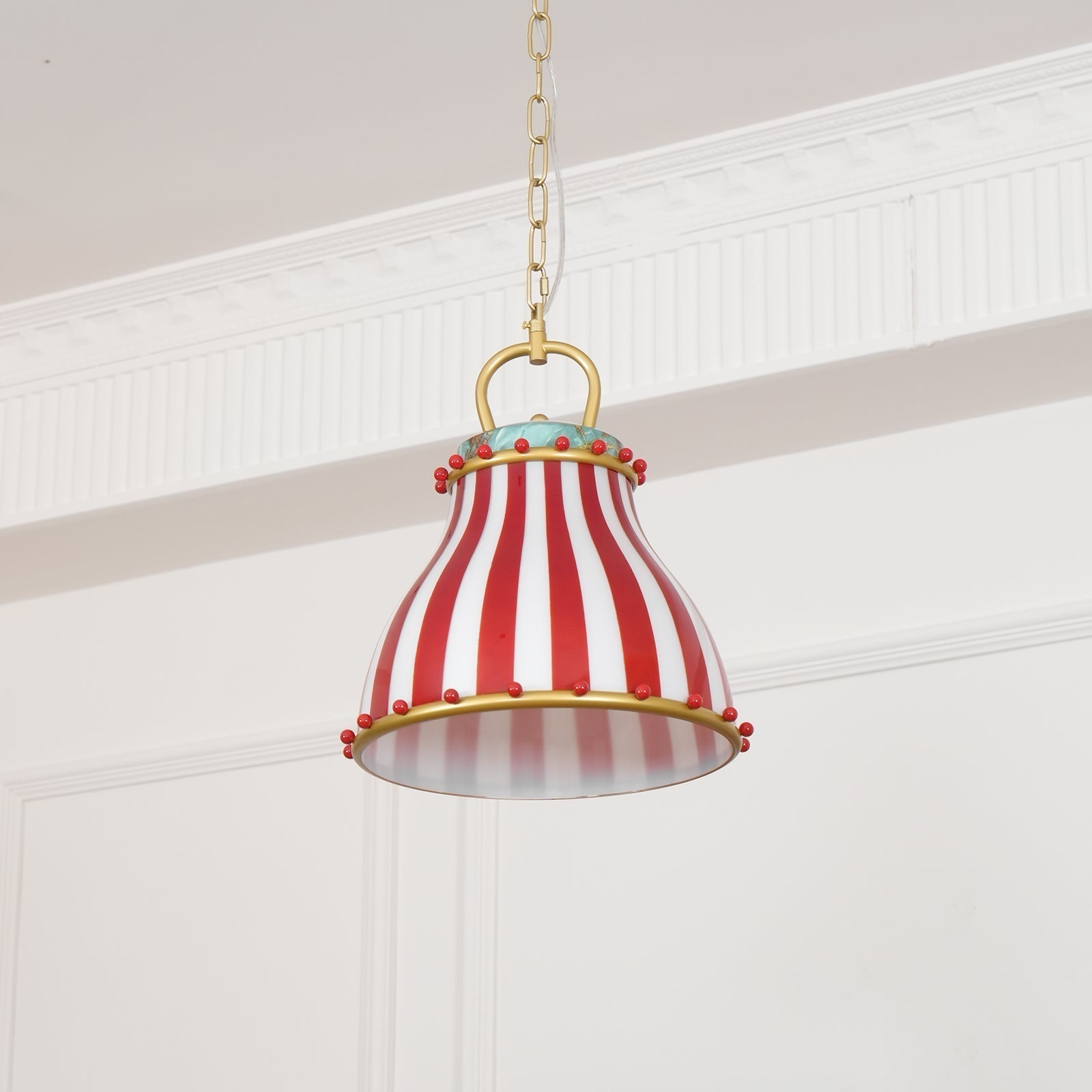 Flick Suspension en Verre Rayures Rouges et Blanches