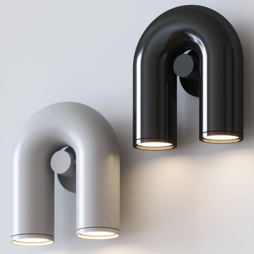 Vayla Arc Minimaliste LED Applique Murale Noir Rouge Bleu