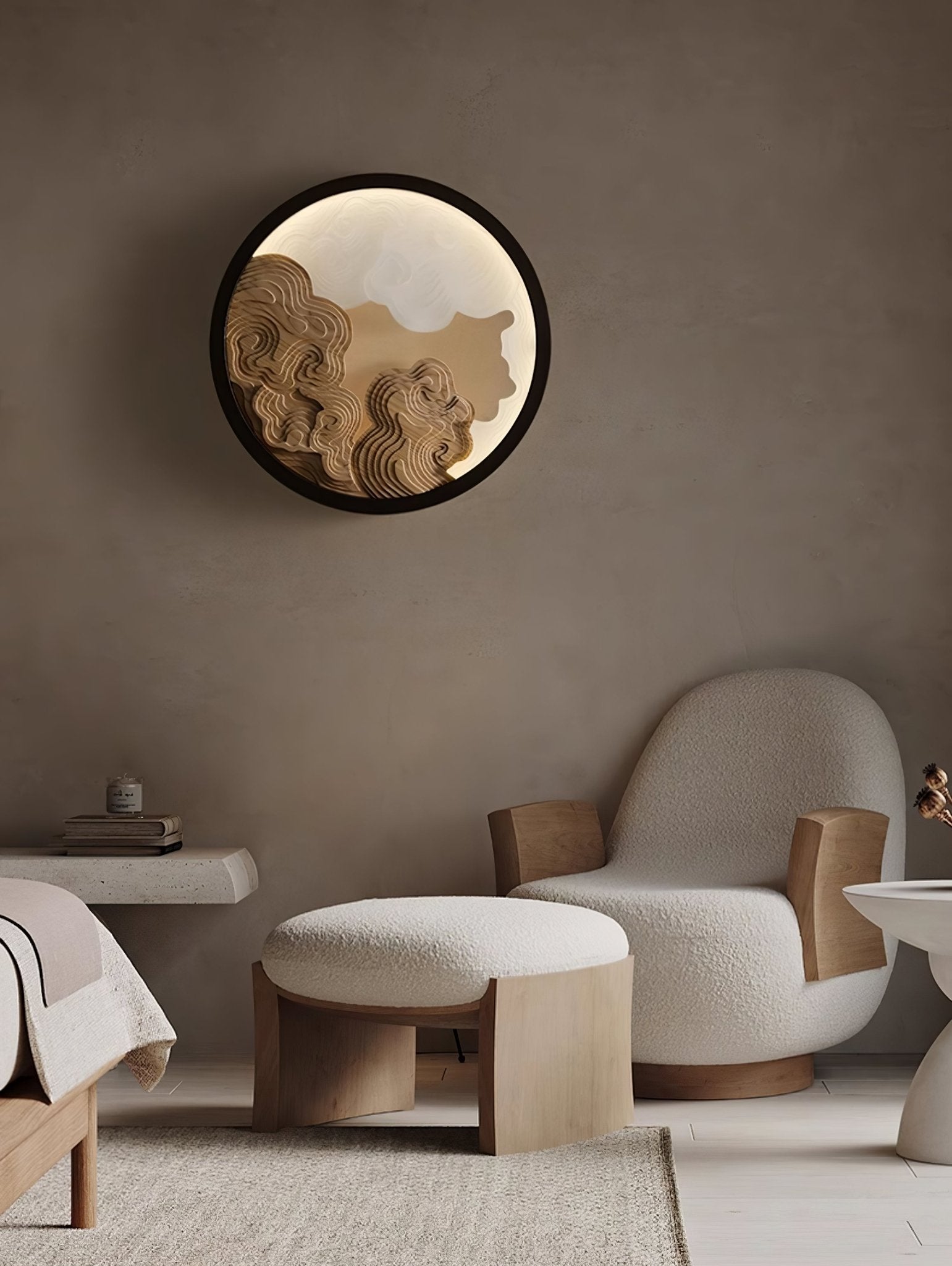 Grayson Applique Murale en Bois Moderne