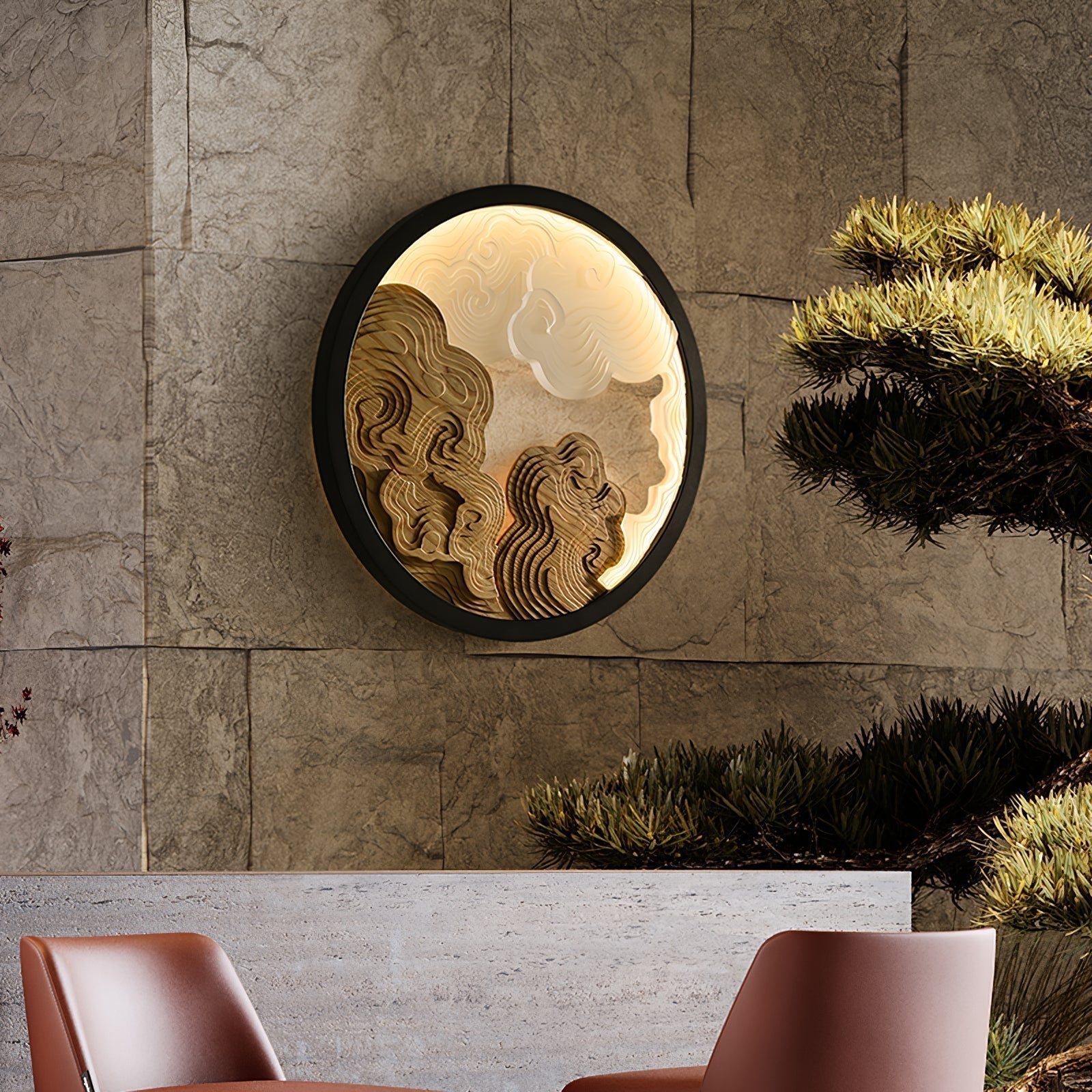 Grayson Applique Murale en Bois Moderne