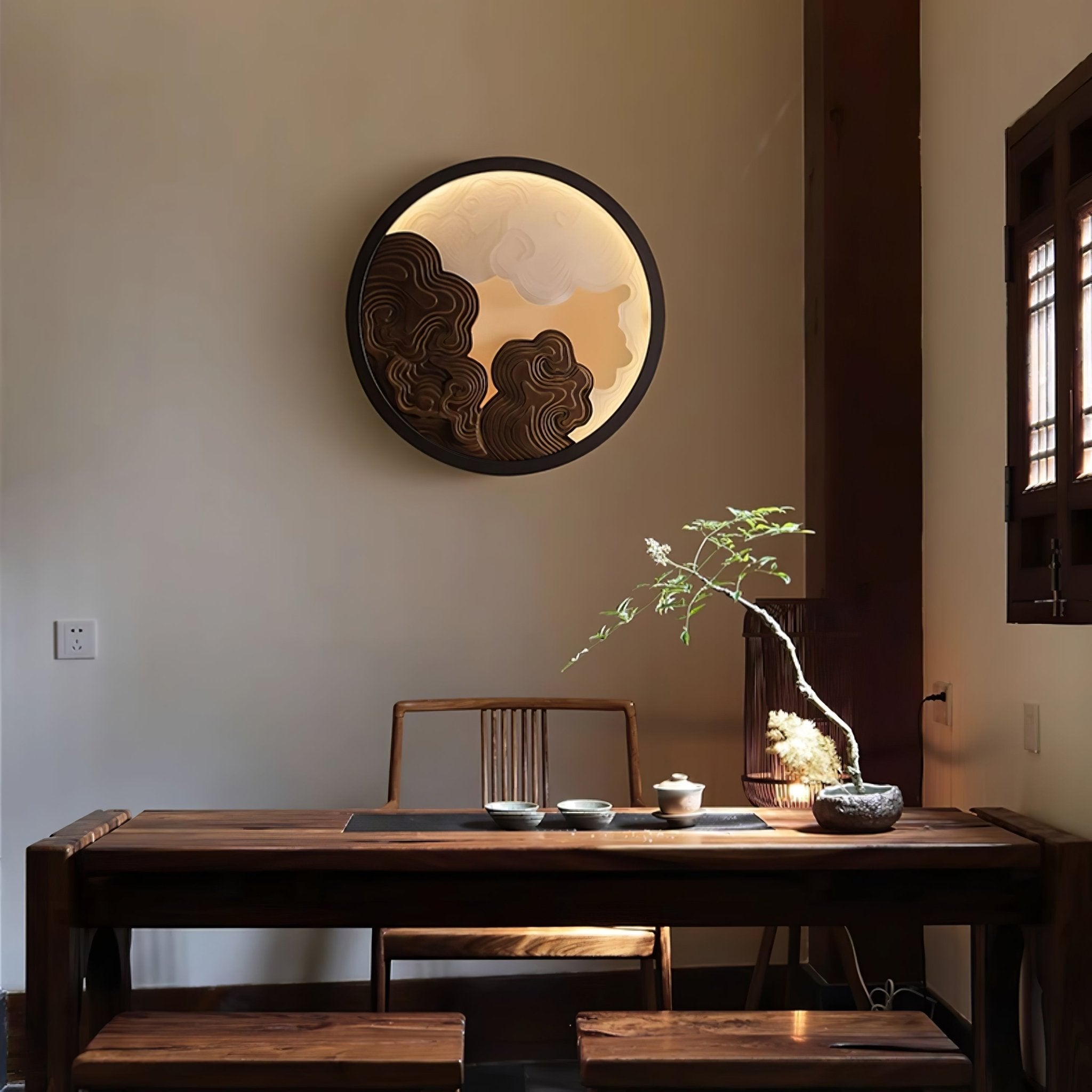 Grayson Applique Murale en Bois Moderne