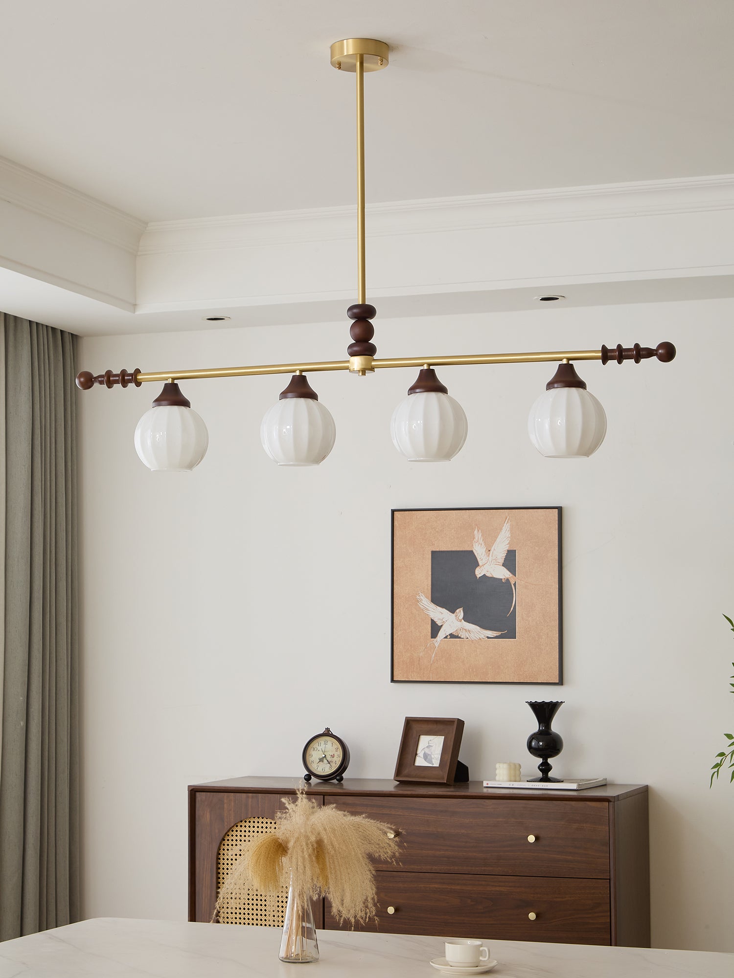Vosole Lustre Vintage Traditionnel Élégant en Bois