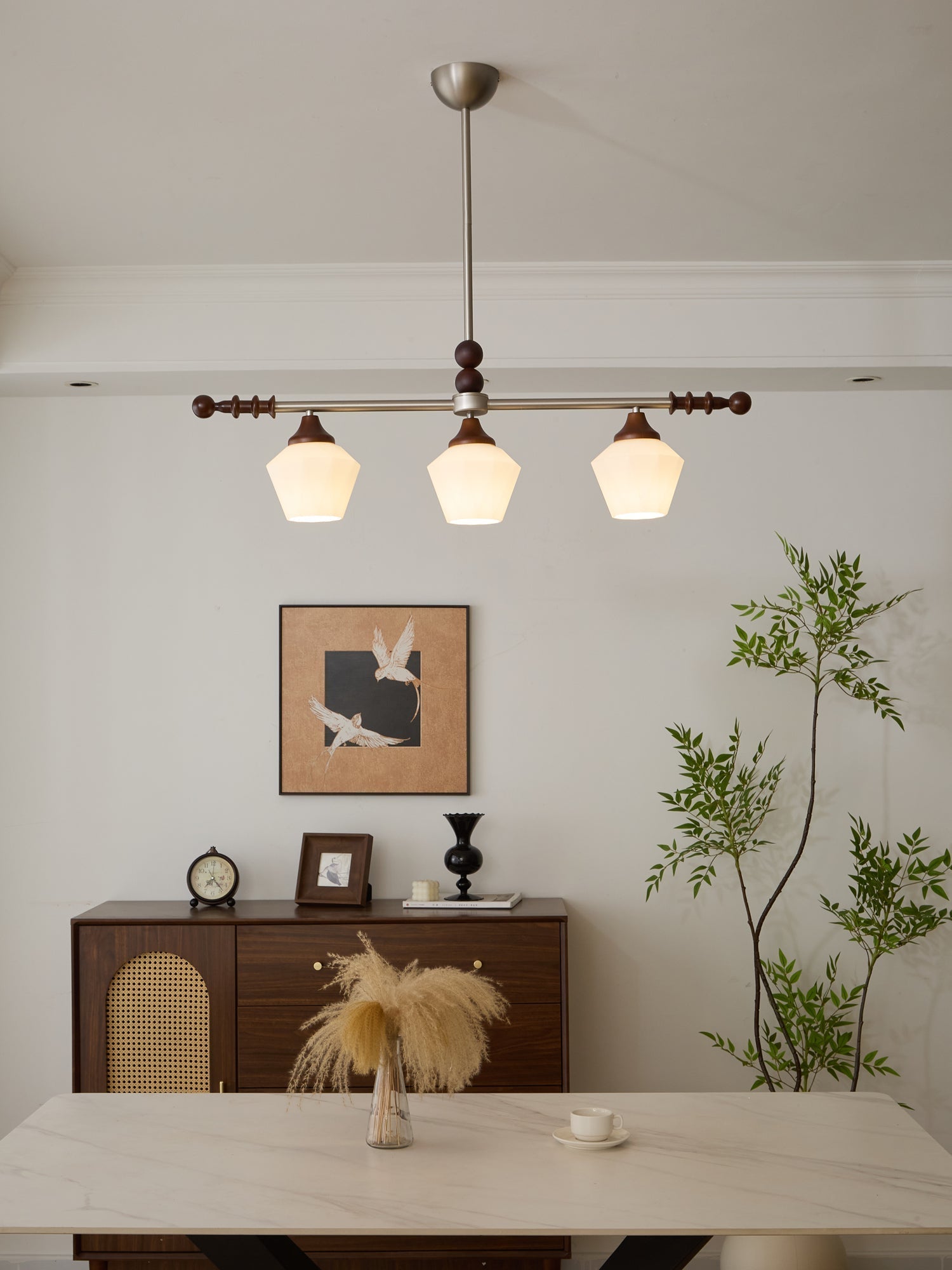 Vosole Lustre Vintage Traditionnel Élégant en Bois