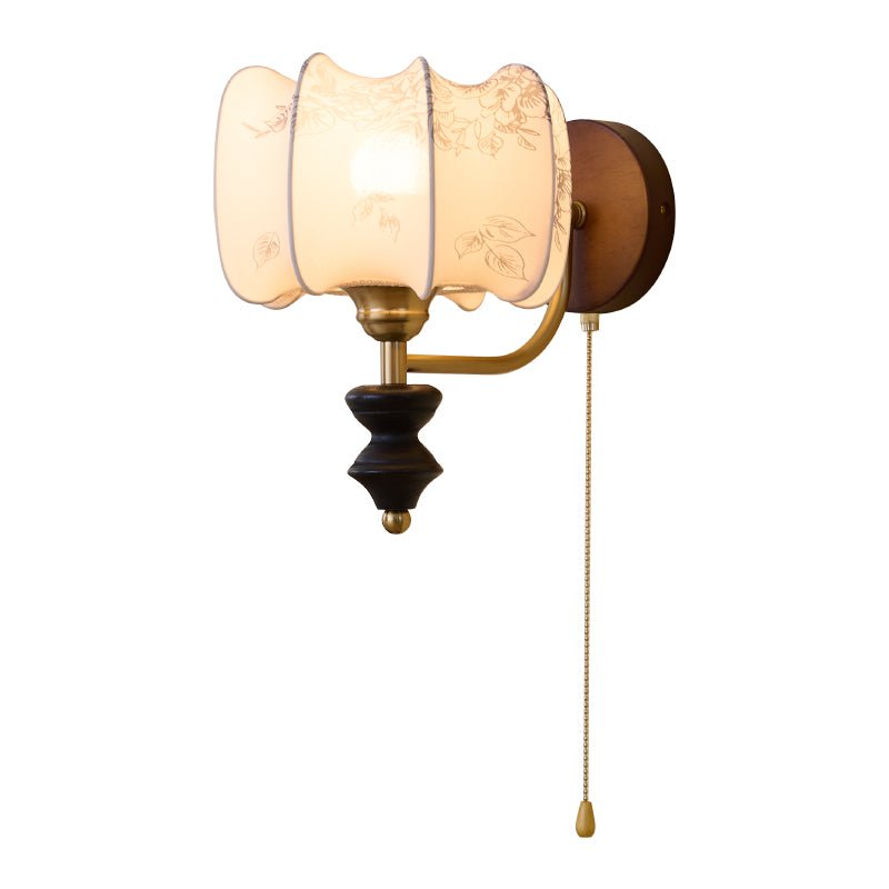 Eshae Applique Murale en Tissu et Bois Premium