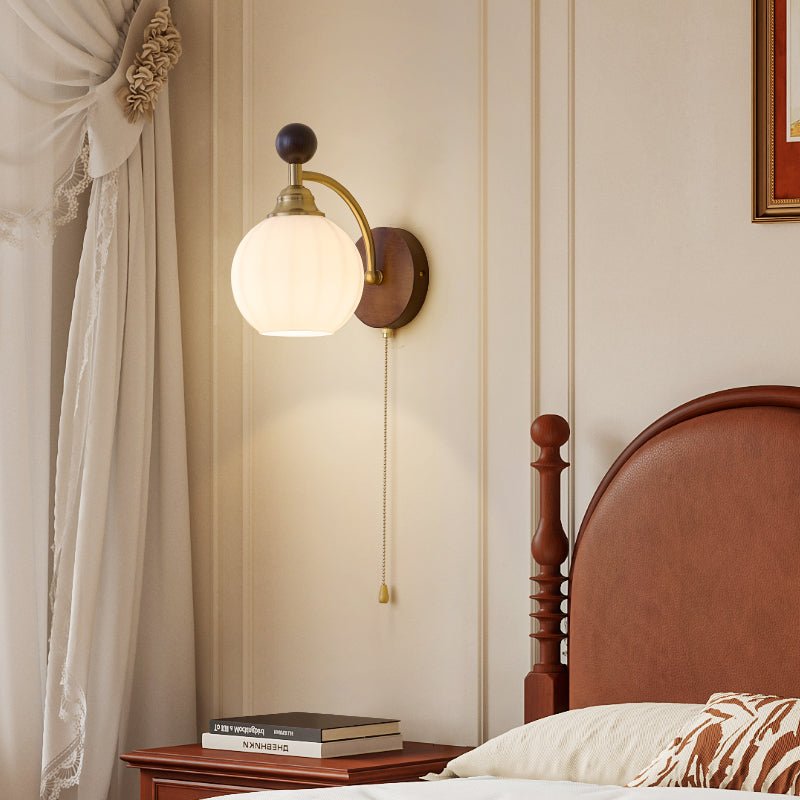 Eshae Applique Murale en Tissu et Bois Premium