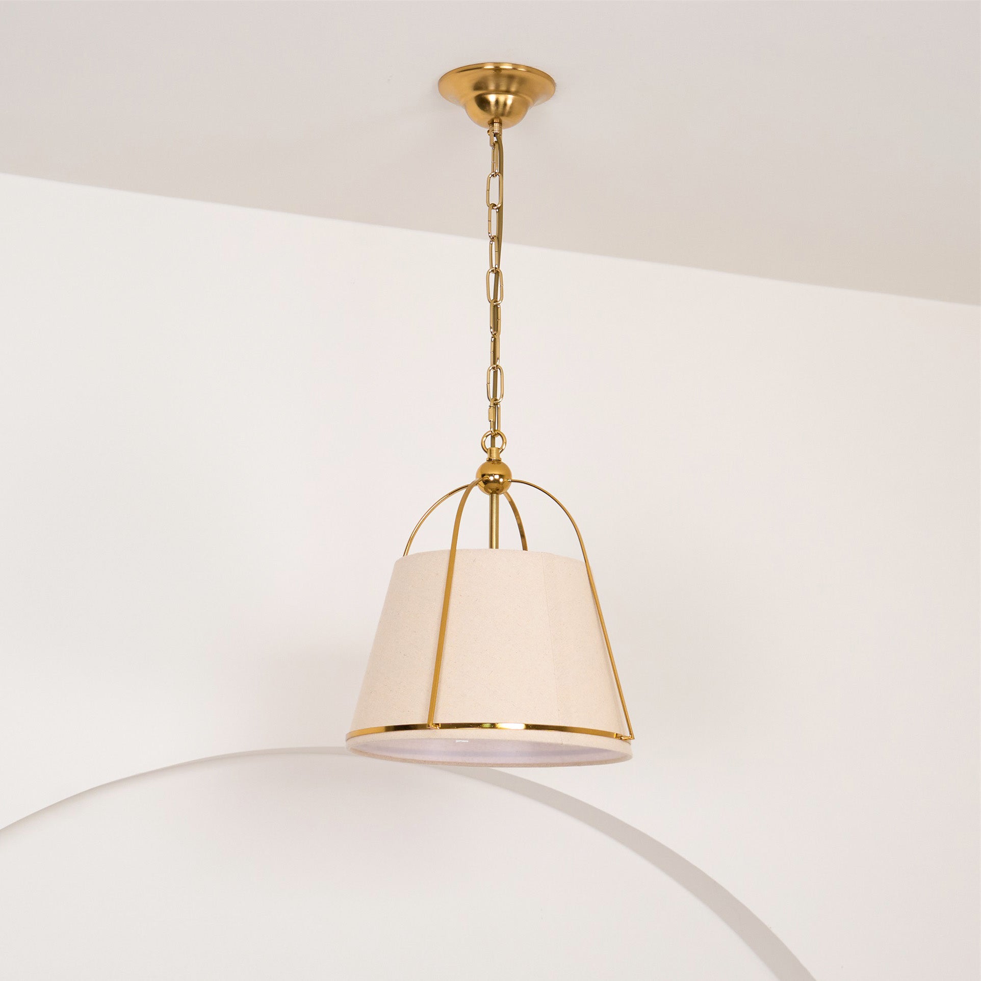 Yonder Suspension Métal Laiton Tissu Classique Traditionnel