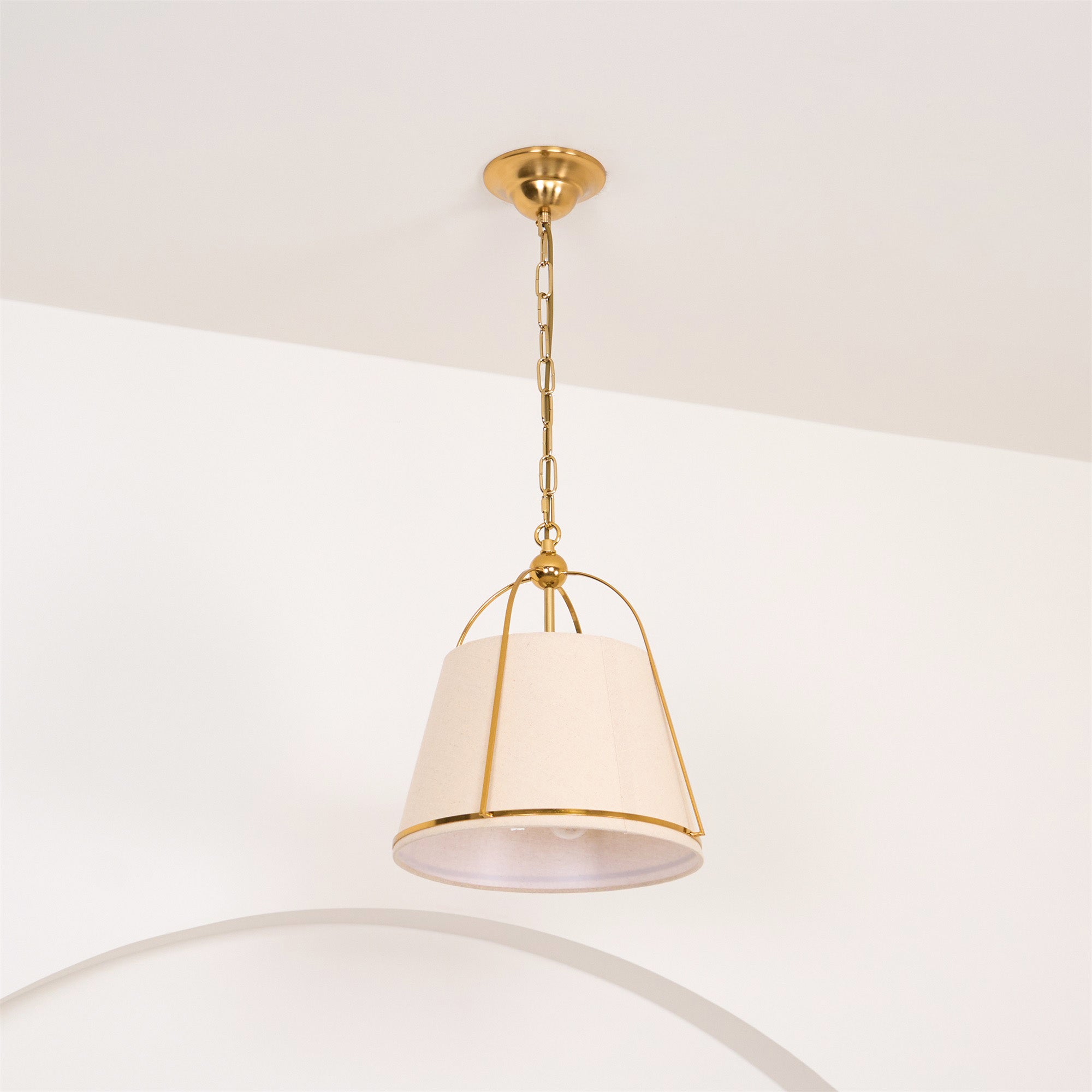 Yonder Suspension Métal Laiton Tissu Classique Traditionnel