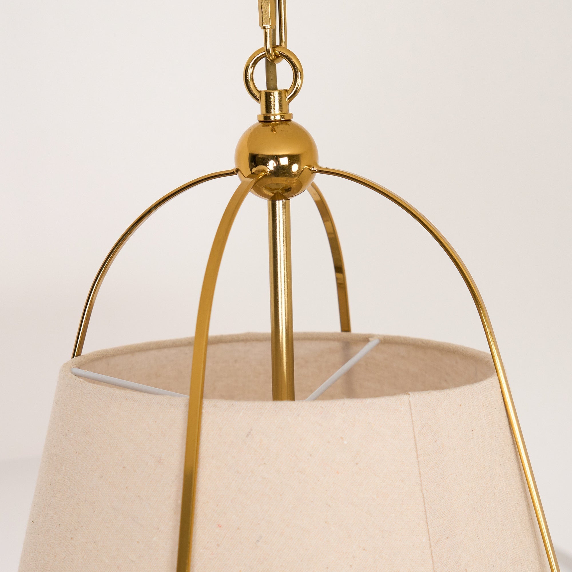 Yonder Suspension Métal Laiton Tissu Classique Traditionnel
