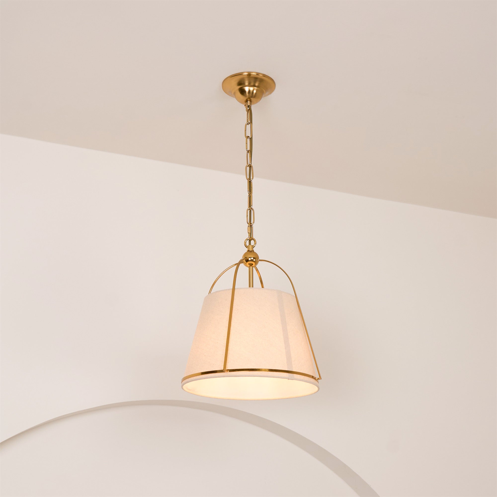 Yonder Suspension Métal Laiton Tissu Classique Traditionnel
