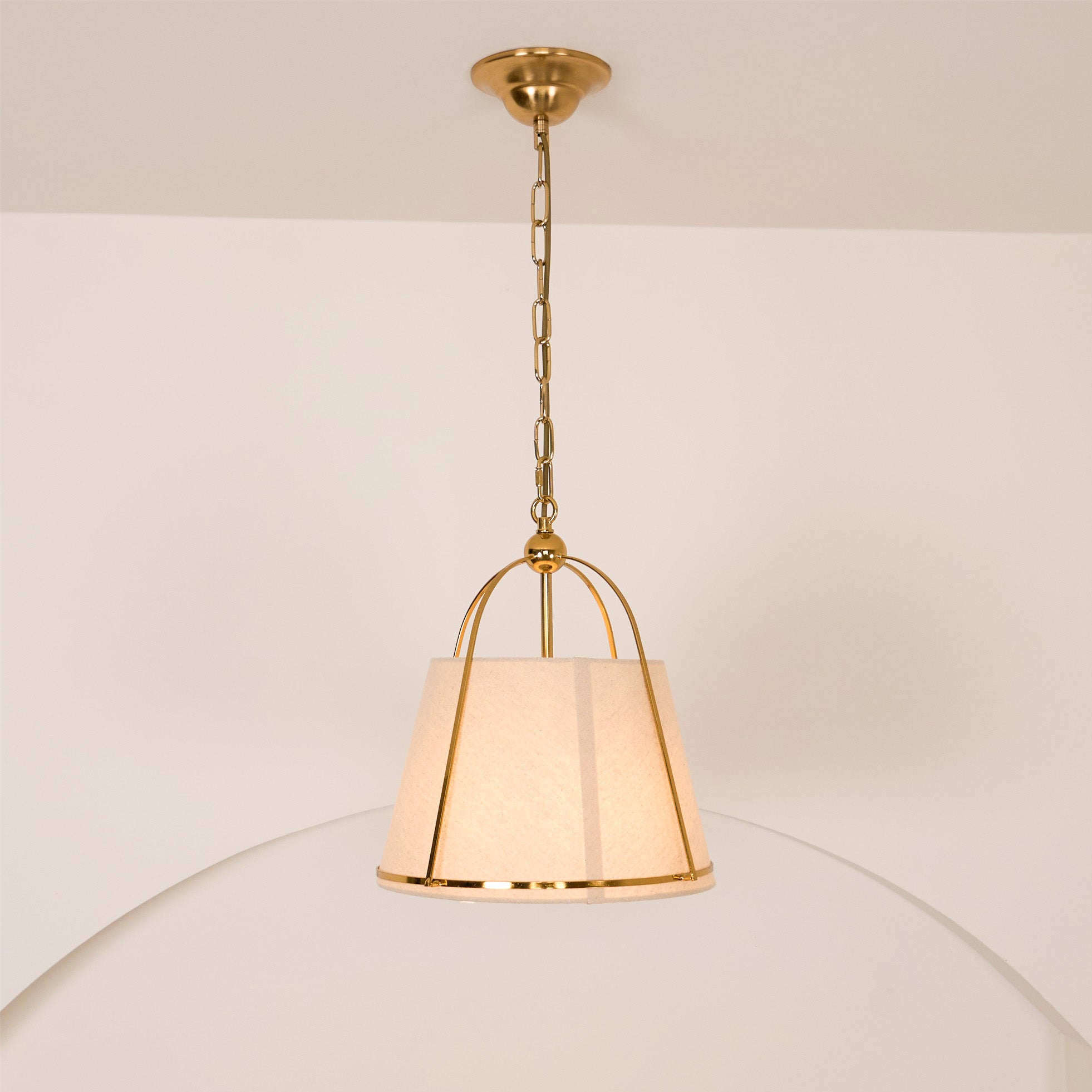 Yonder Suspension Métal Laiton Tissu Classique Traditionnel