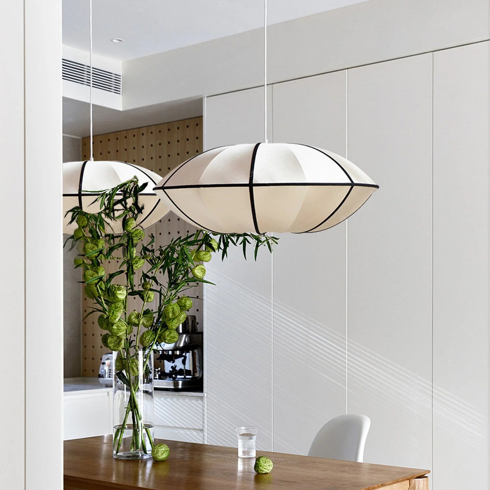 Tansu Lanterne Classique LED Suspension Salle à Manger