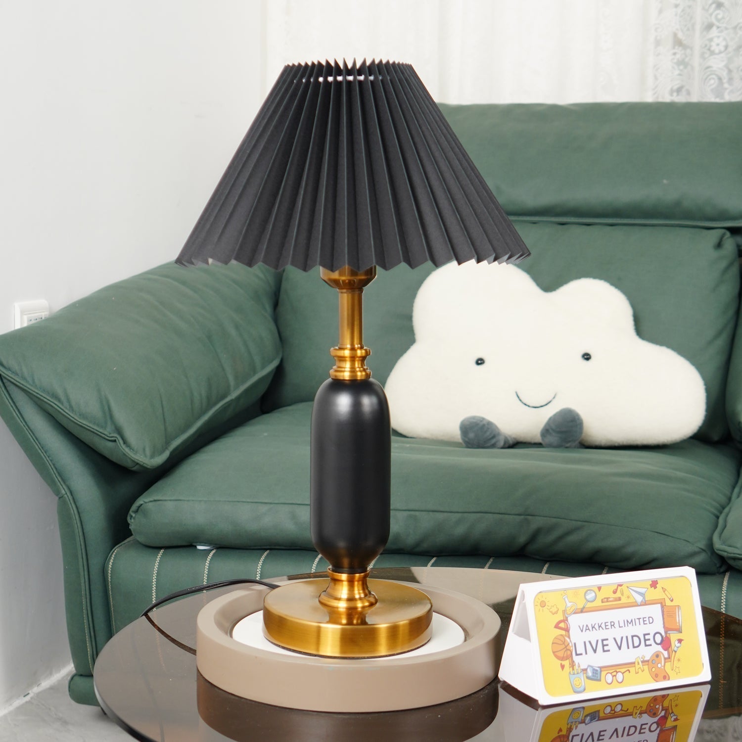 Aurmarila Lampe de Table en Tissu
