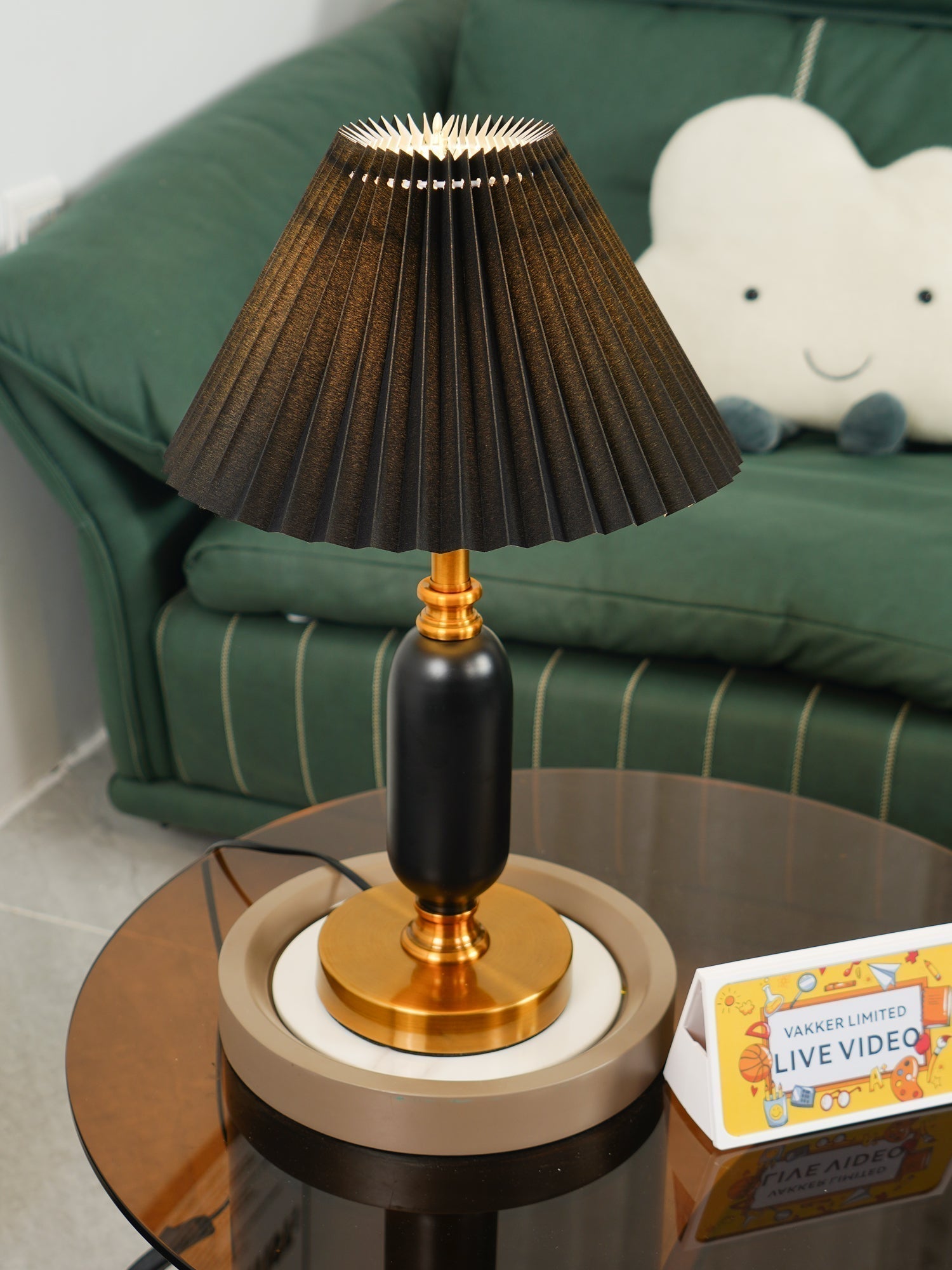 Aurmarila Lampe de Table en Tissu