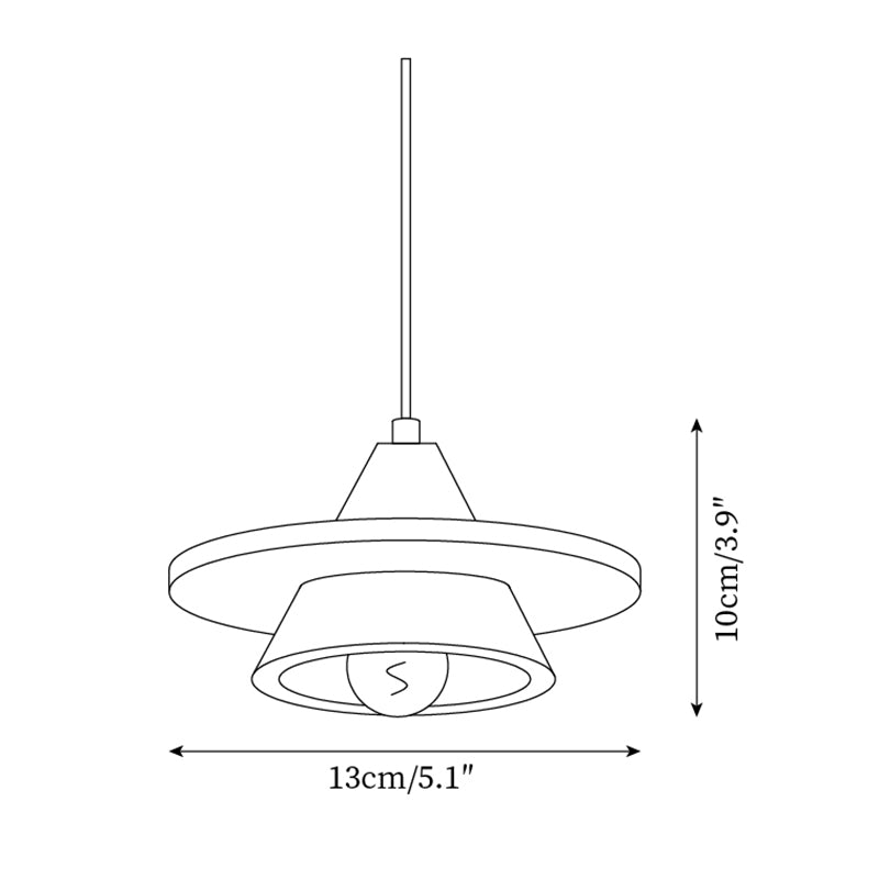Ritta Suspension Bois Disque Travertin