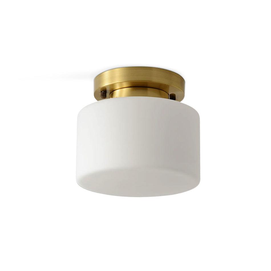 Elsilisra Plafonnier Flush Art Nordique Laiton Verre