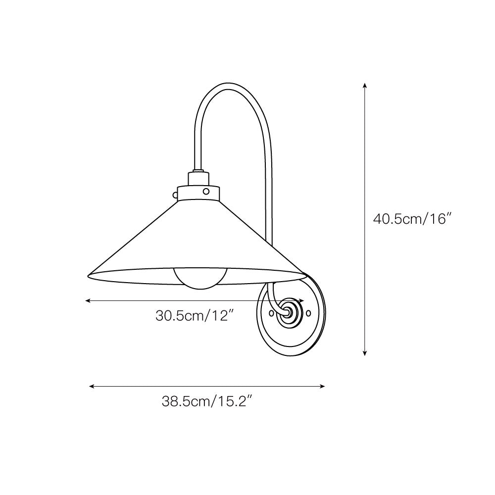 Drape Lampe Murale En Métal Laiton Minimaliste Moderne
