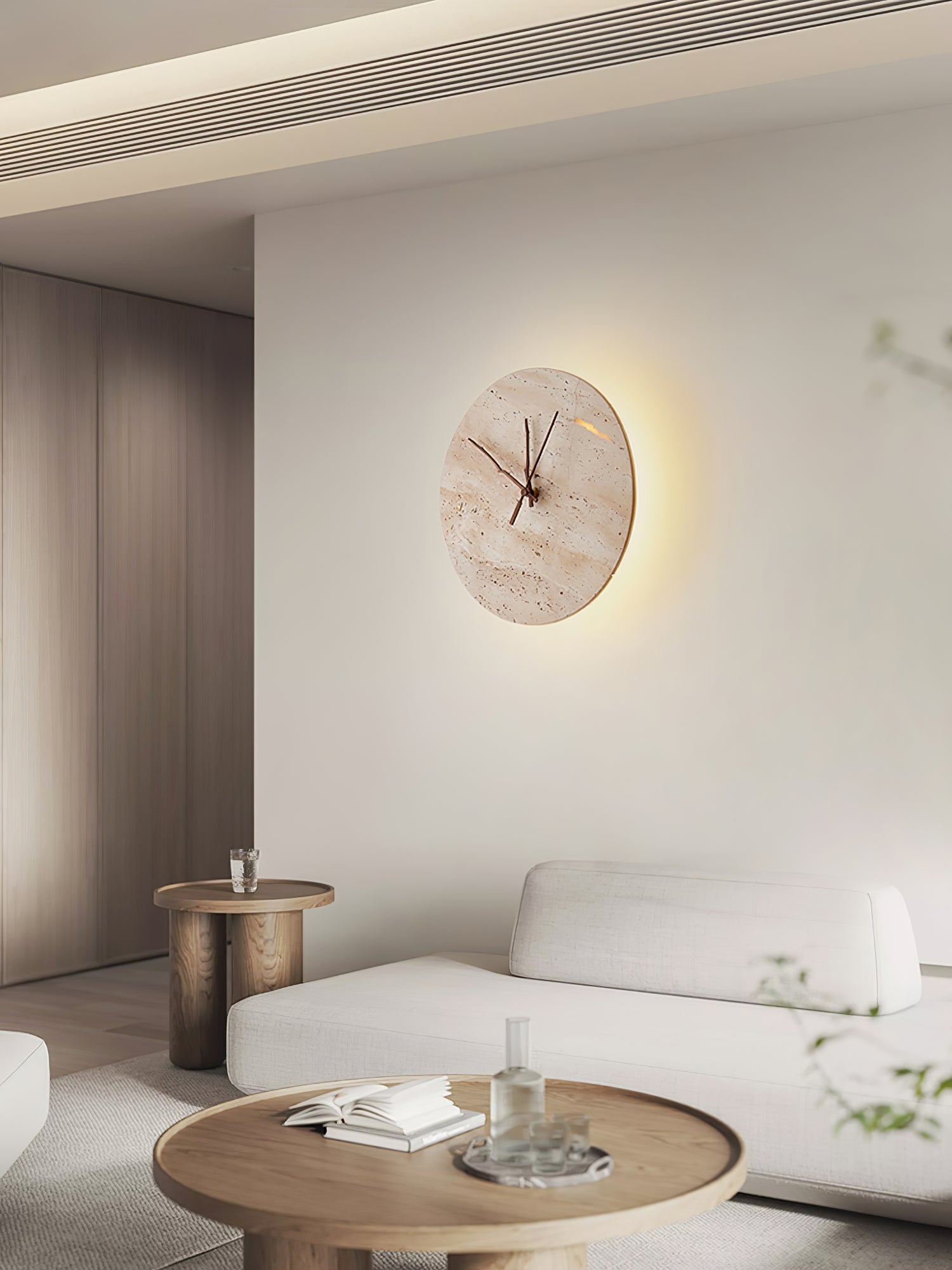 Volira Applique Murale Minimaliste Travertin