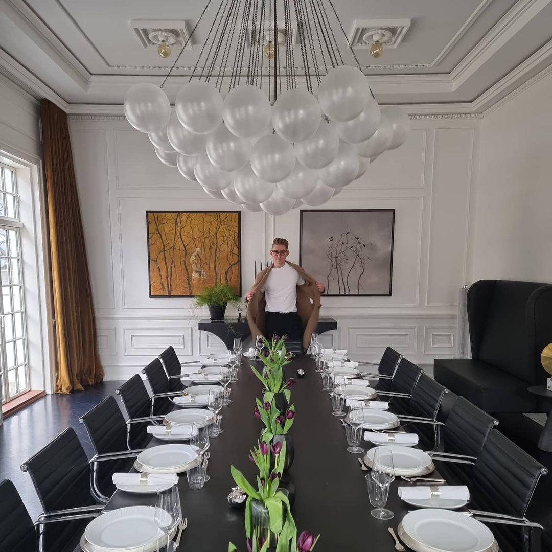 Lustra Lustre Bulles en Verre Satiné