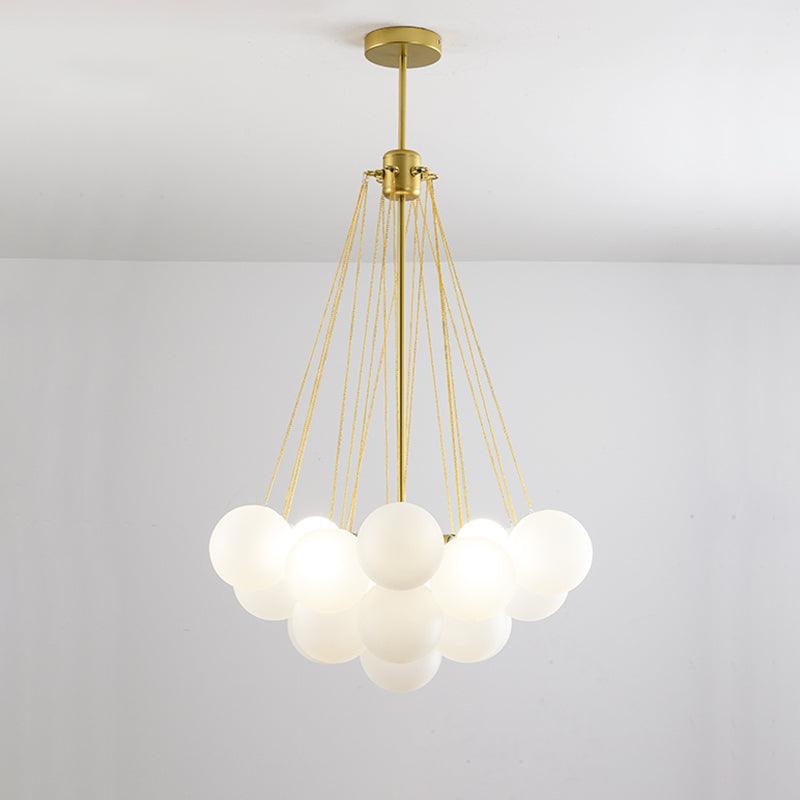Lustra Lustre Bulles en Verre Satiné