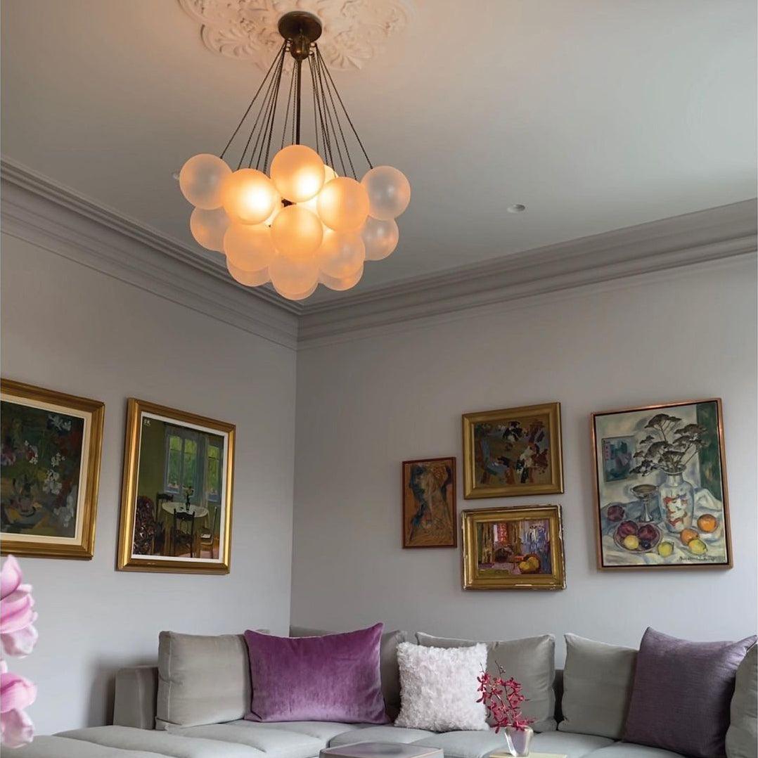 Lustra Lustre Bulles en Verre Satiné