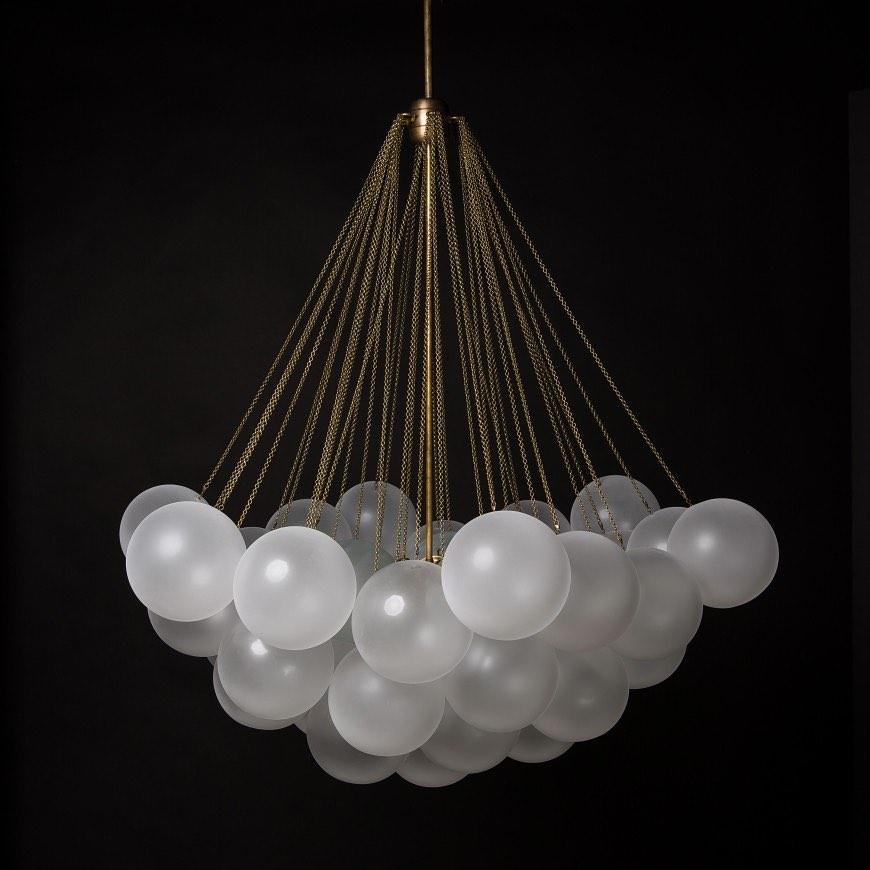 Lustra Lustre Bulles en Verre Satiné