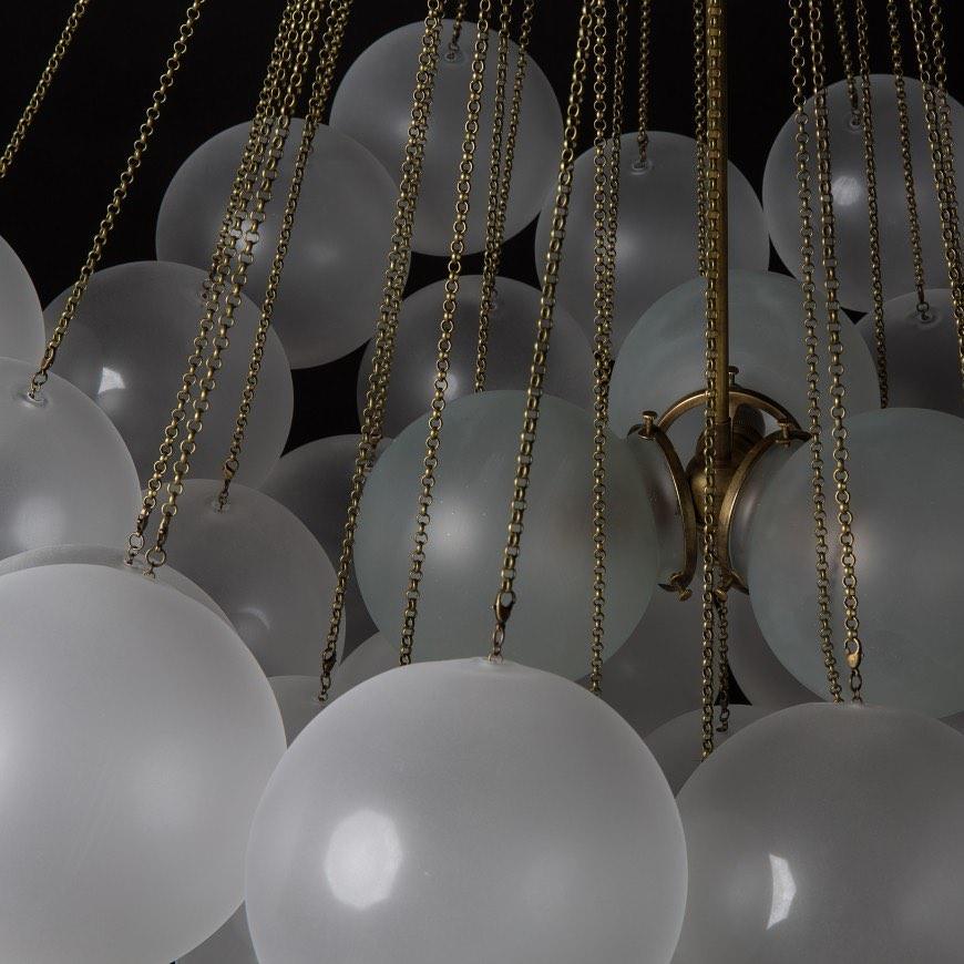 Lustra Lustre Bulles en Verre Satiné