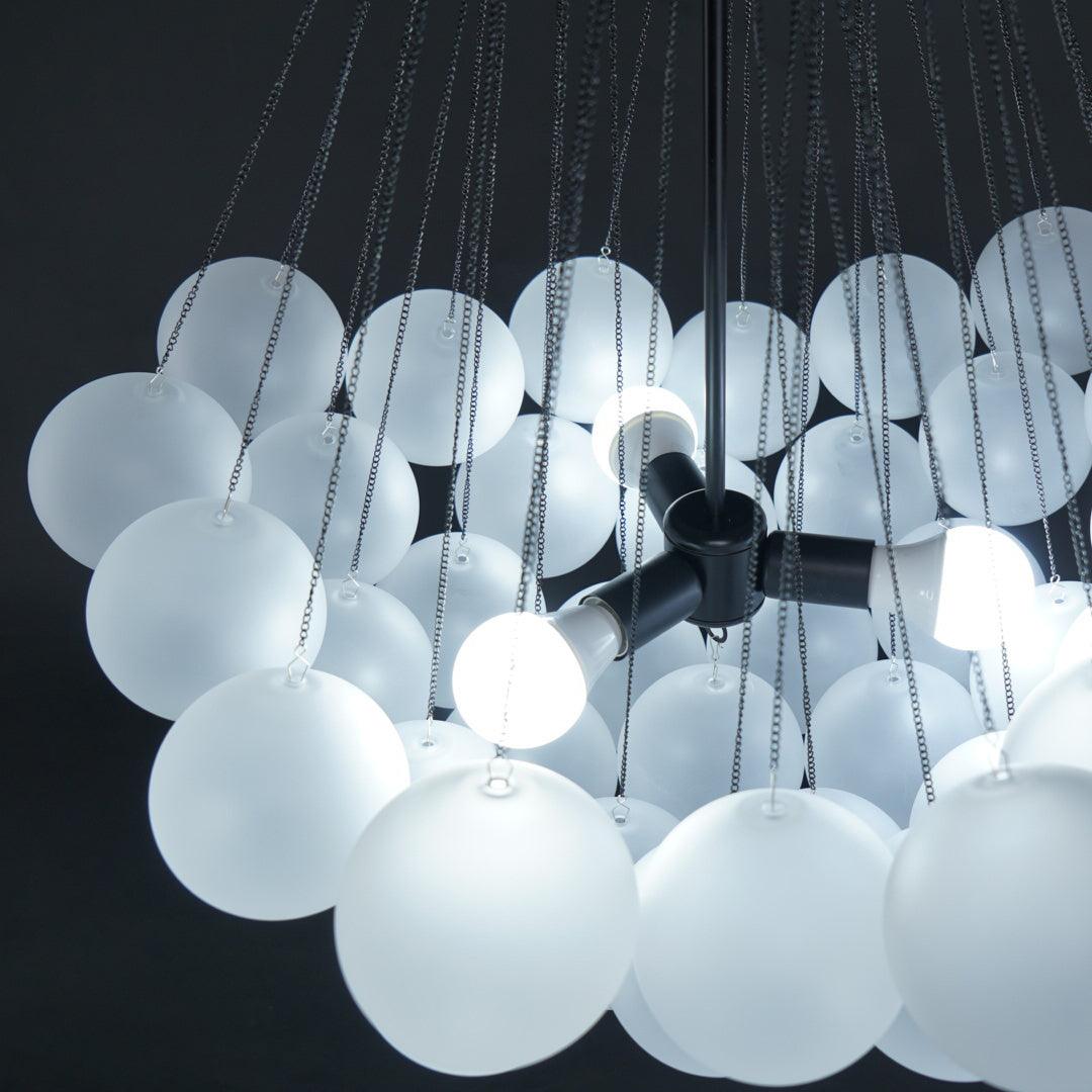 Lustra Lustre Bulles en Verre Satiné