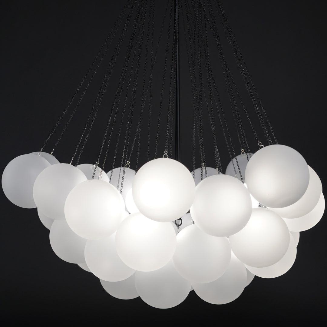 Lustra Lustre Bulles en Verre Satiné