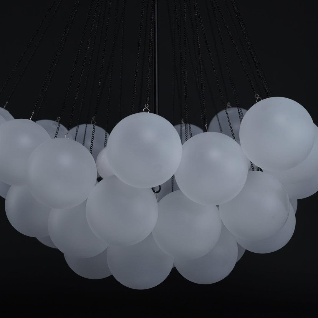 Lustra Lustre Bulles en Verre Satiné