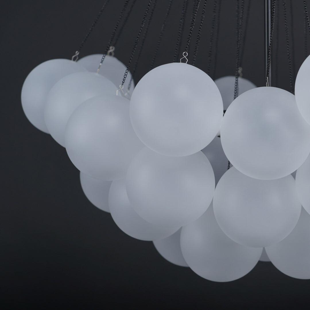 Lustra Lustre Bulles en Verre Satiné
