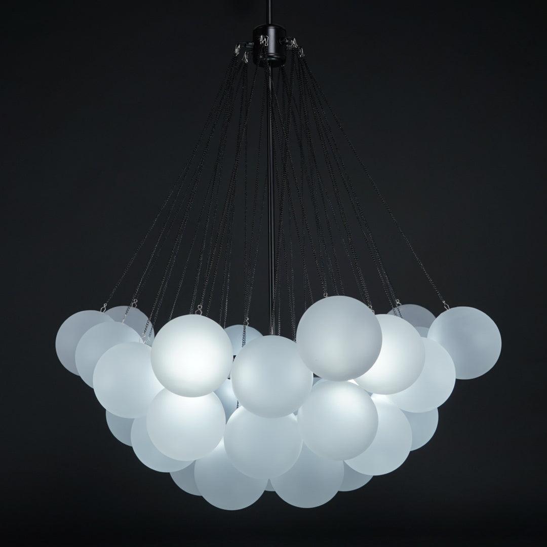 Lustra Lustre Bulles en Verre Satiné