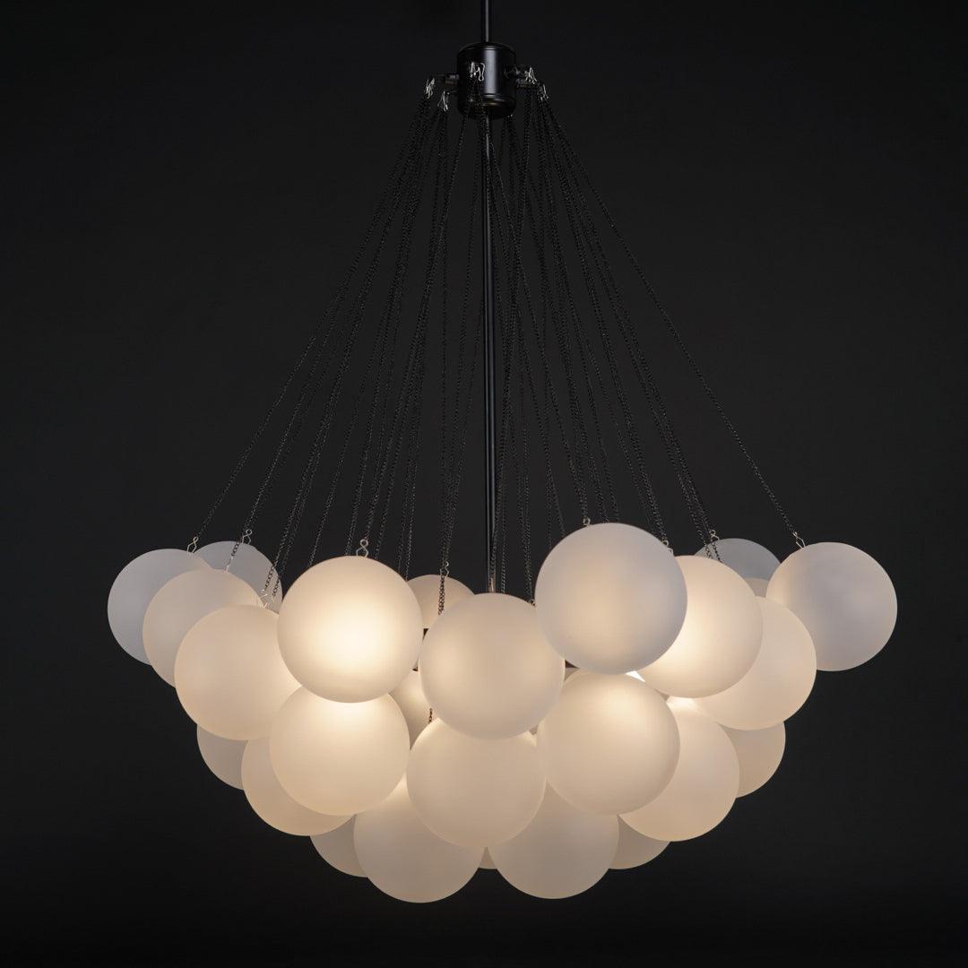 Lustra Lustre Bulles en Verre Satiné