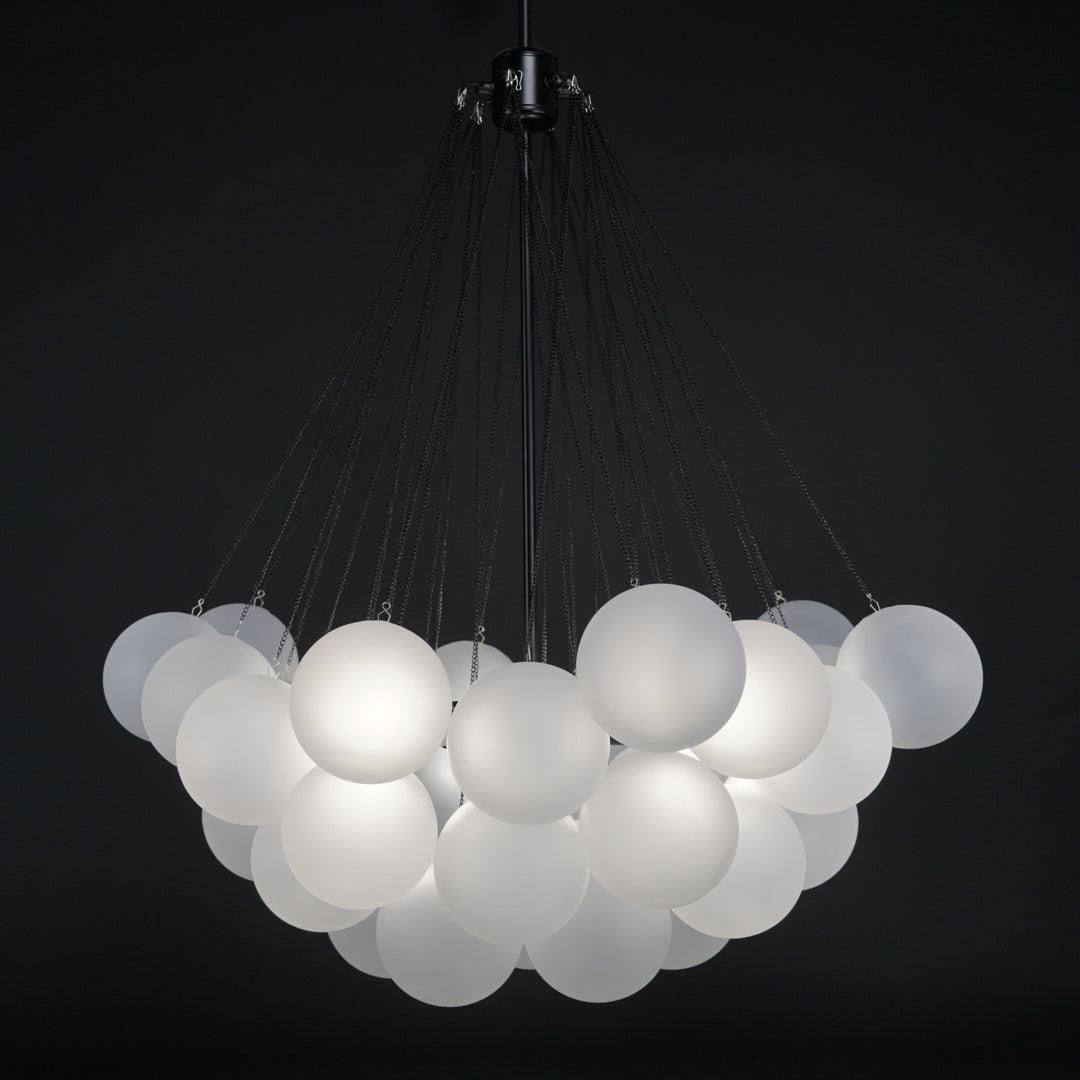 Lustra Lustre Bulles en Verre Satiné