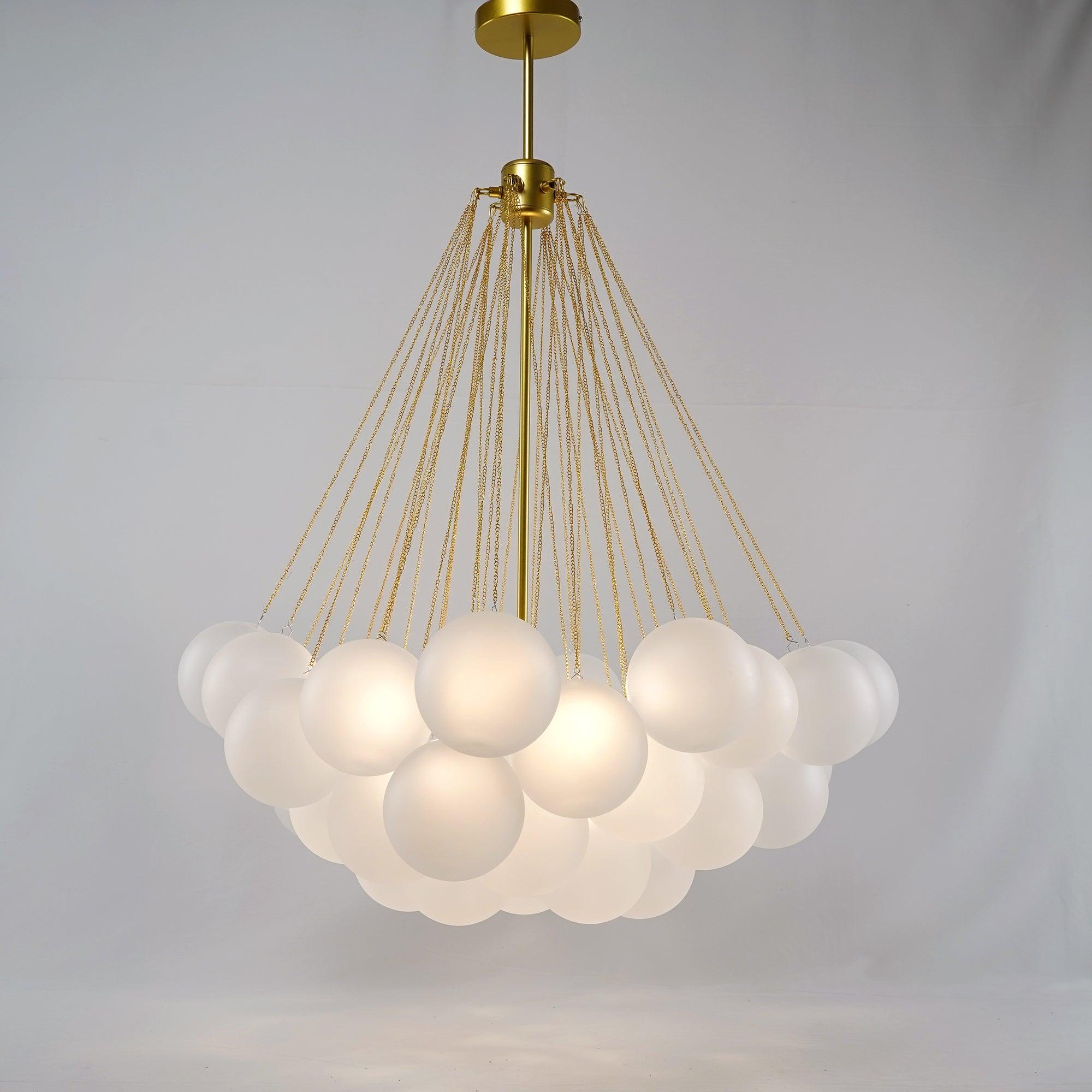 Lustra Lustre Bulles en Verre Satiné