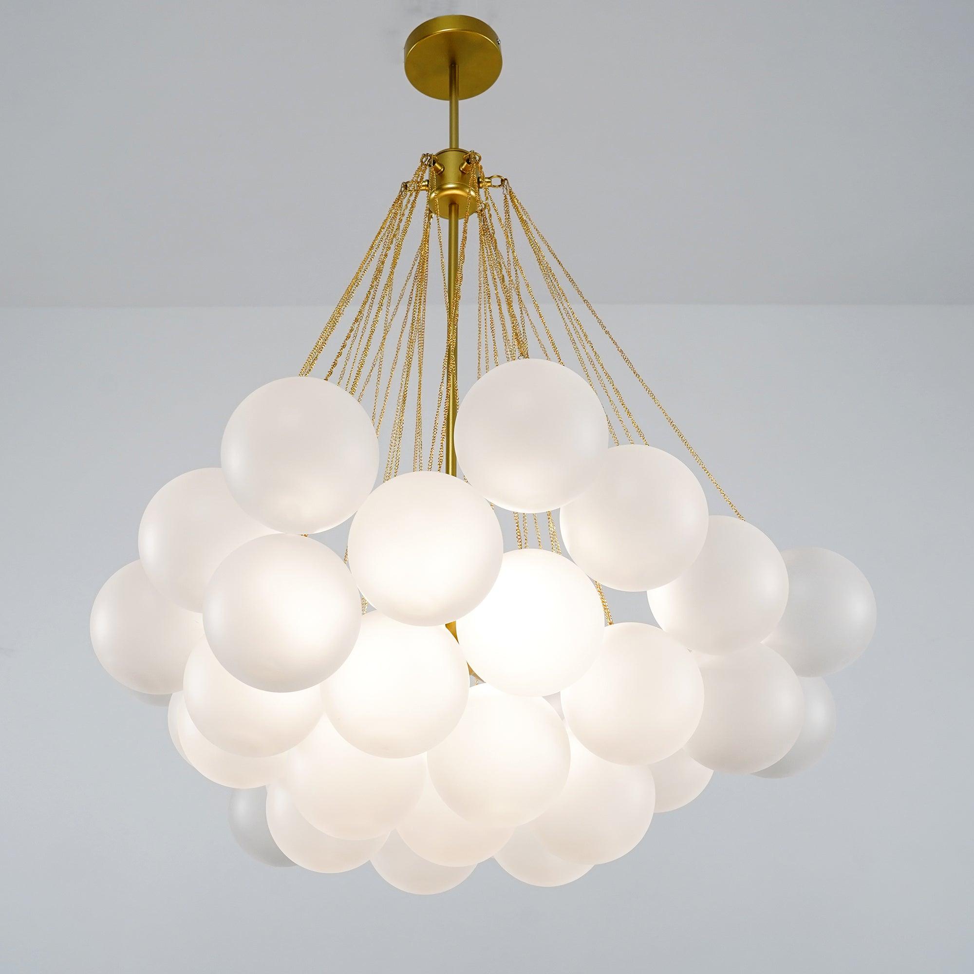 Lustra Lustre Bulles en Verre Satiné