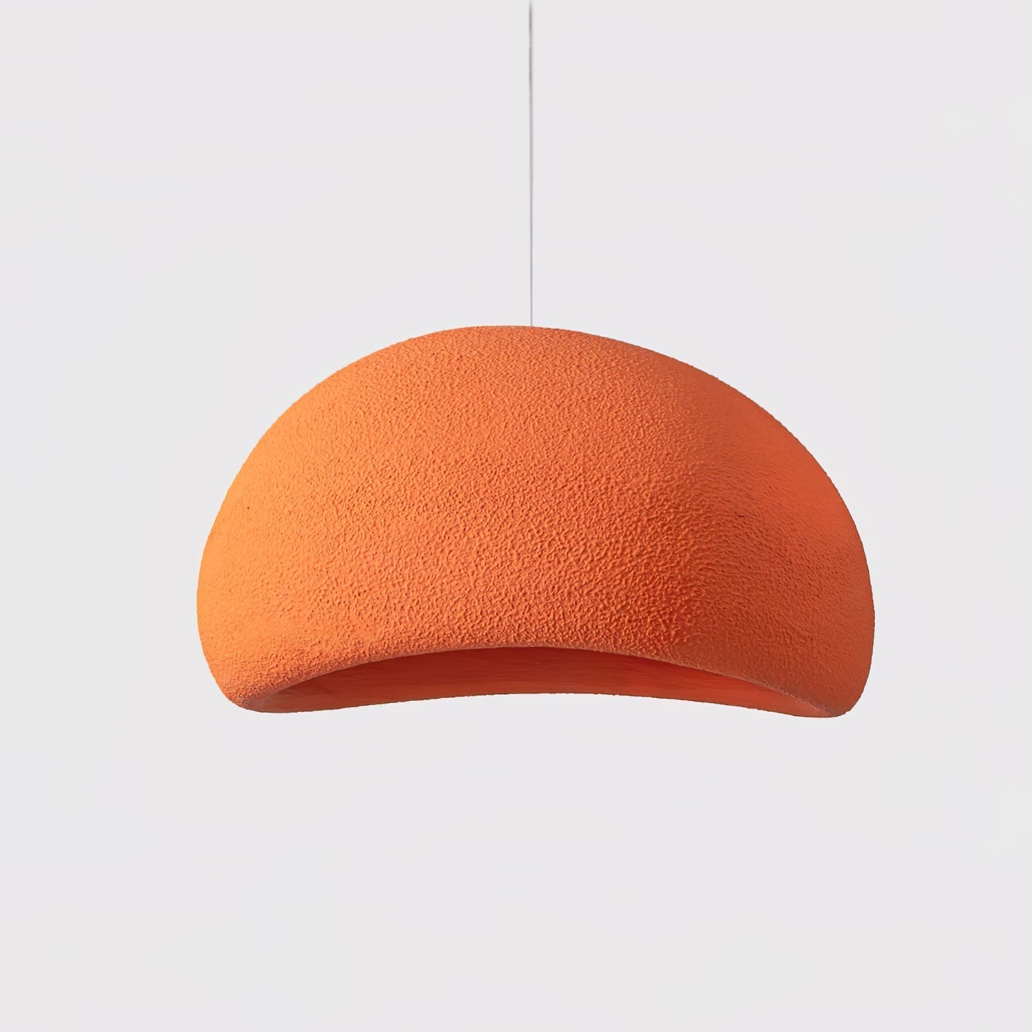 Solara Pendant Lamp Plaster Half Dome Plug In Wabi Sabi