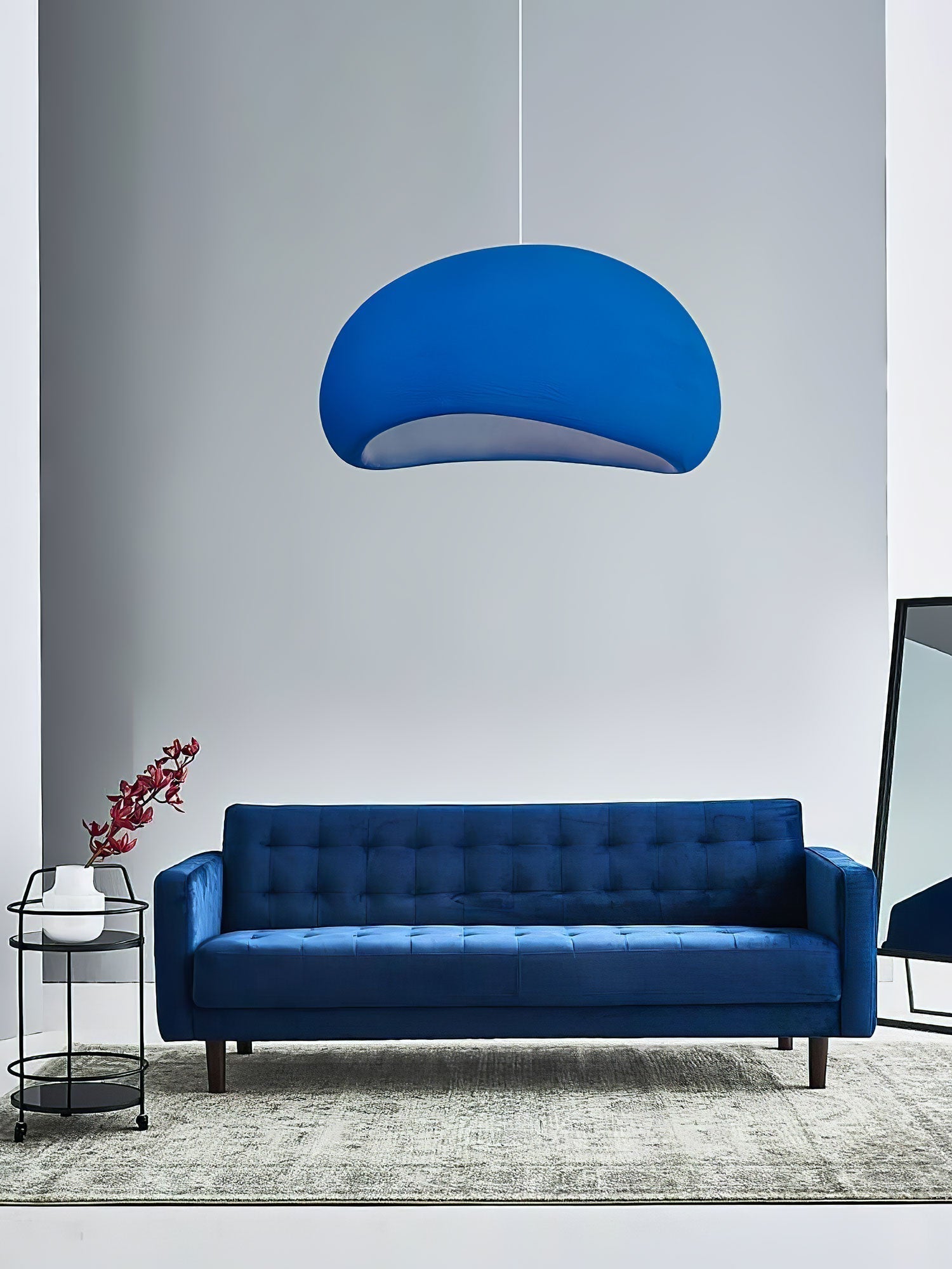 Solara Pendant Lamp Plaster Half Dome Plug In Wabi Sabi